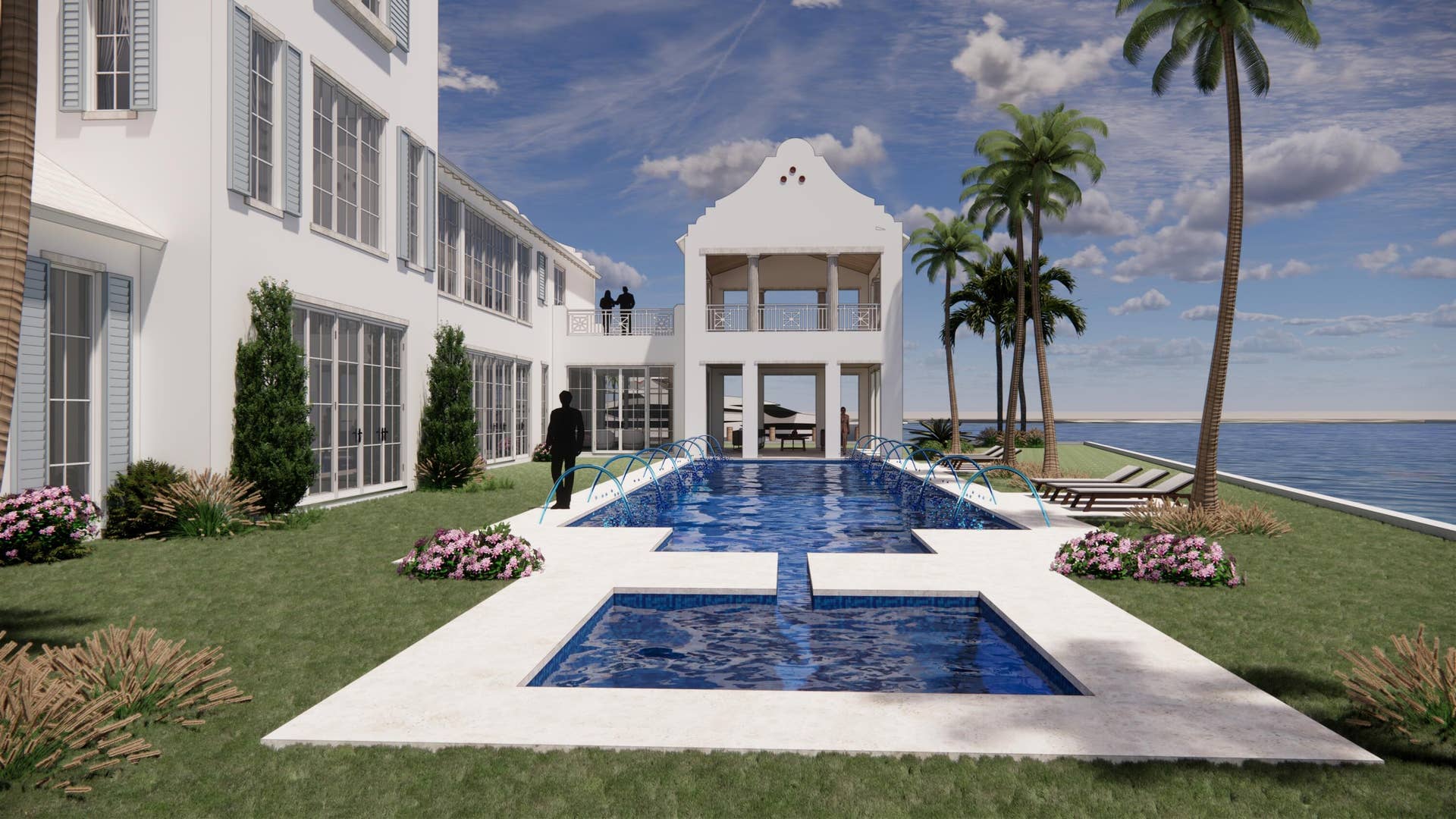 1000a Riviera Isle Drive, Fort Lauderdale, FL 33301 Rear 02-Pool Center