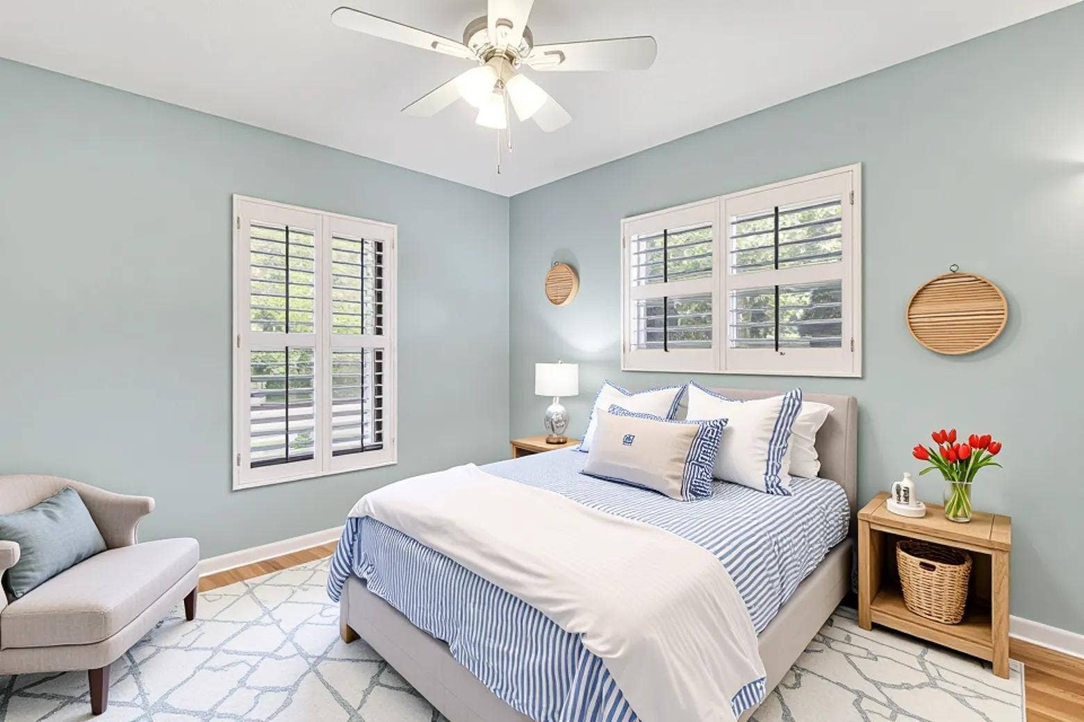 virtually staged bedroom