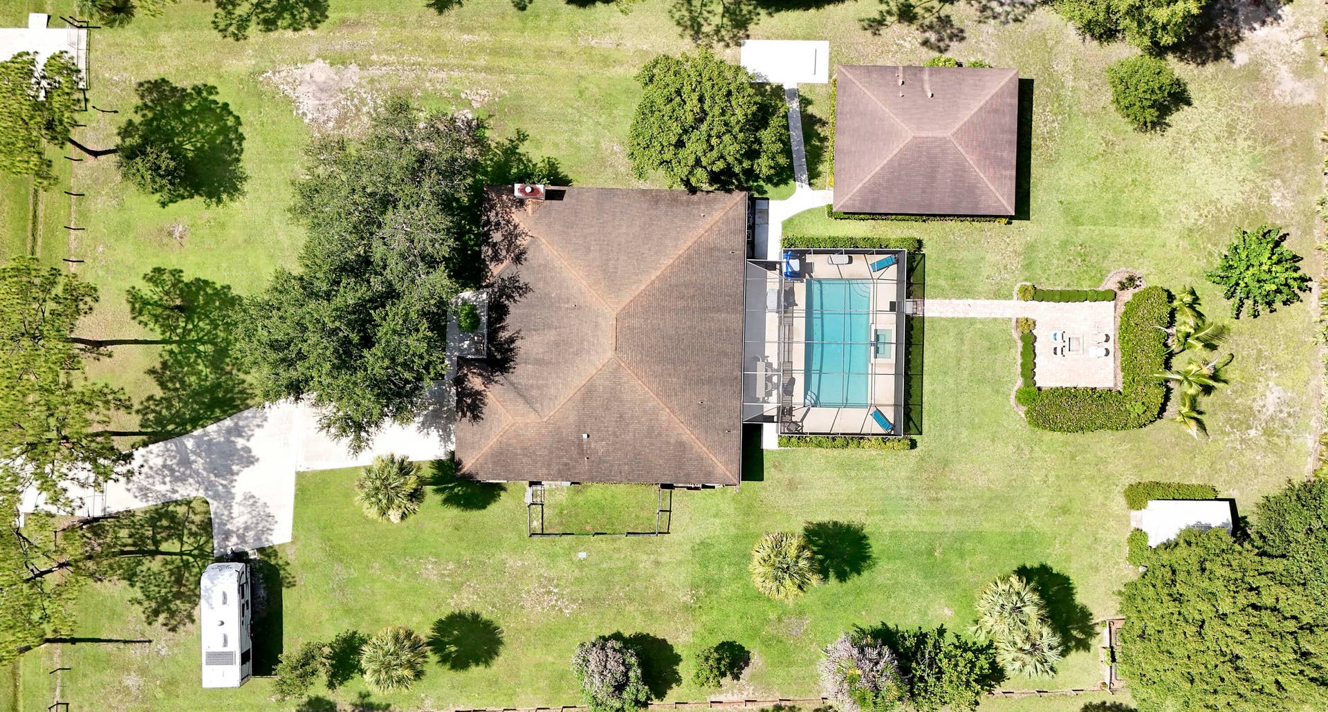 aerial with cottage