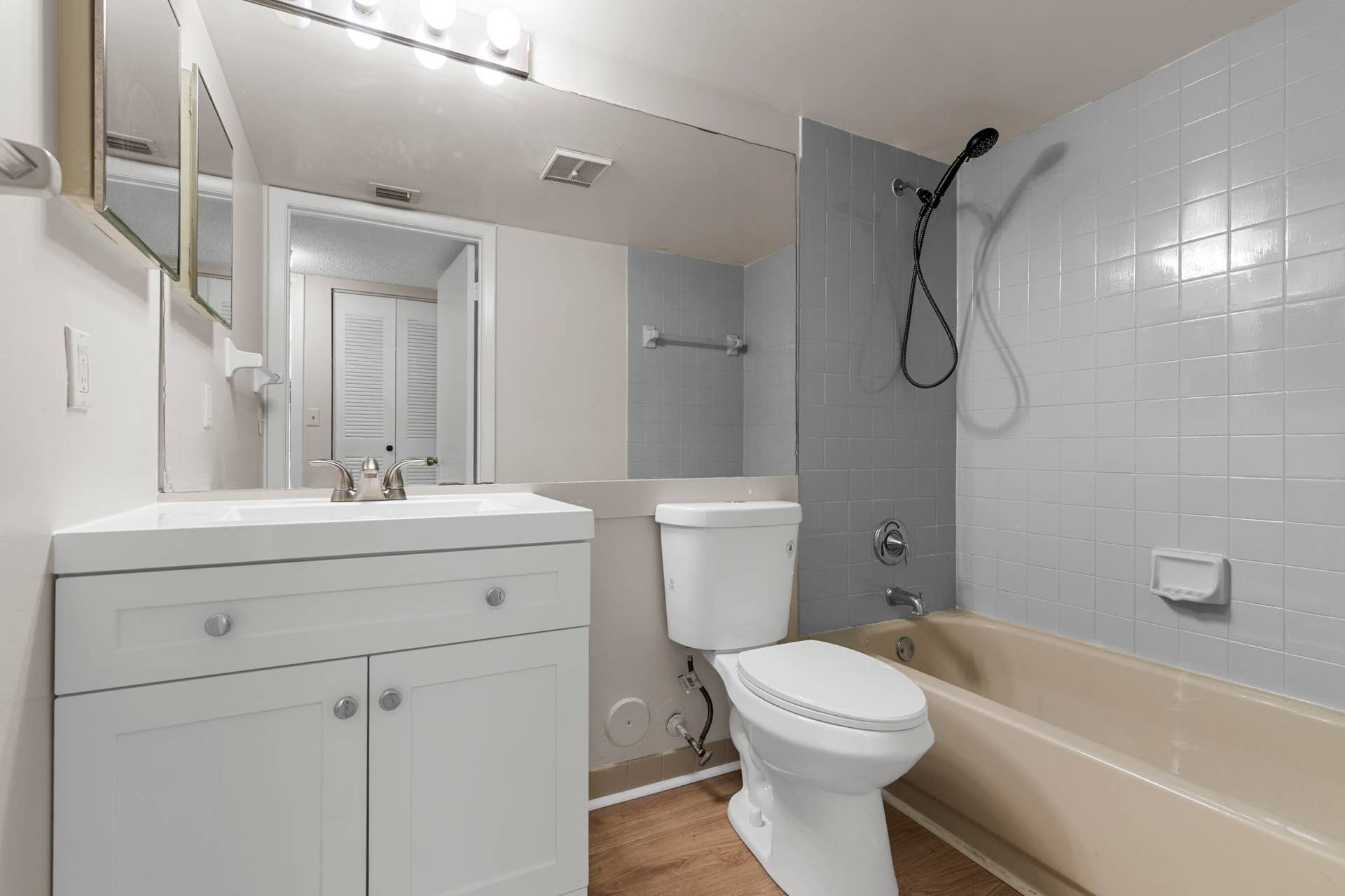 New vanity in primary bathroom
