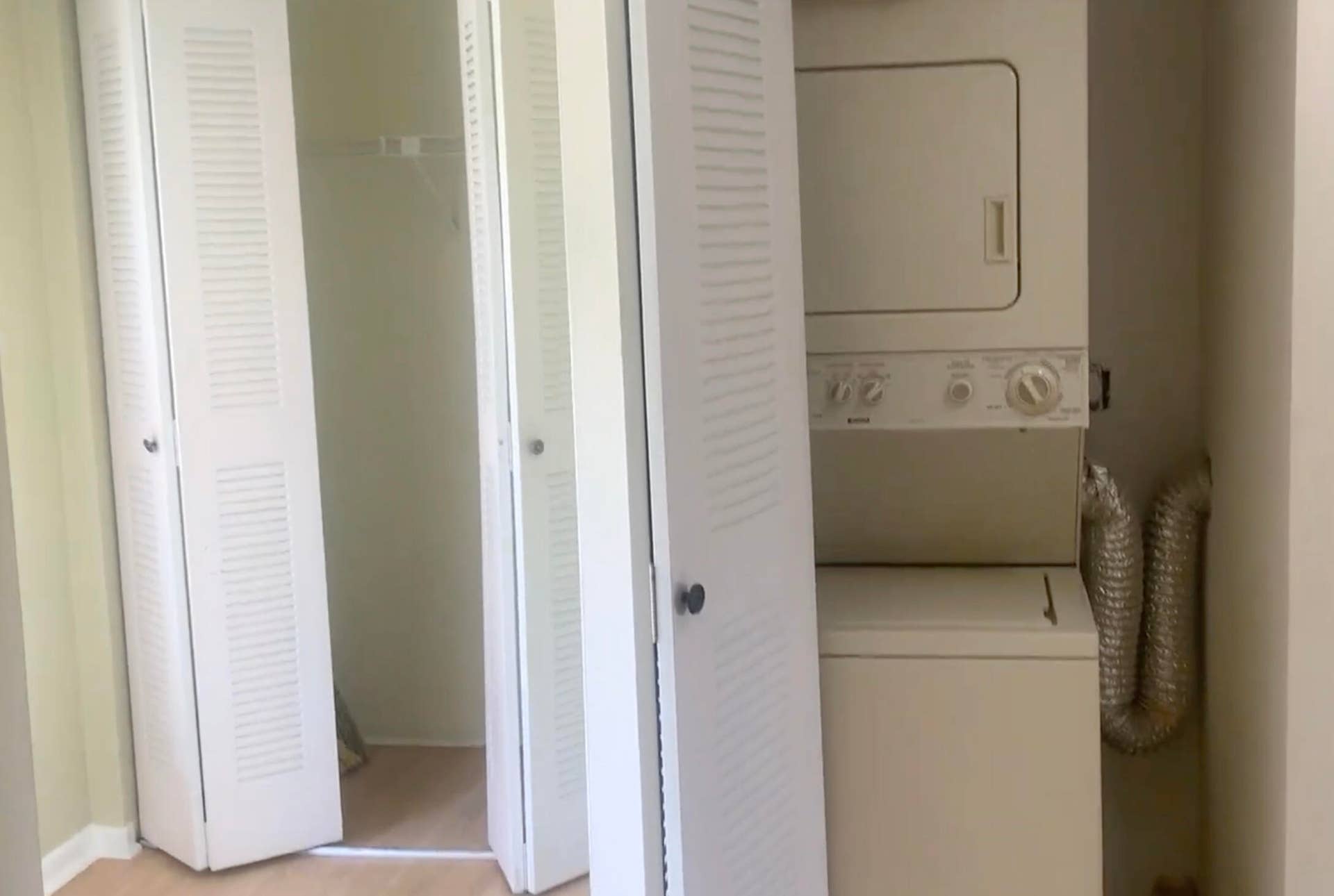 Washer and dryer in unit! entry broom closet to left