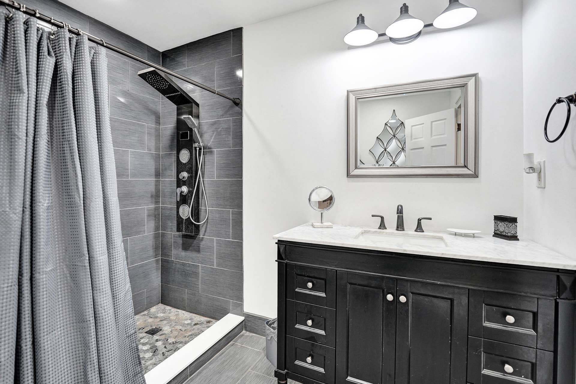 Updated guest bathroom with shower