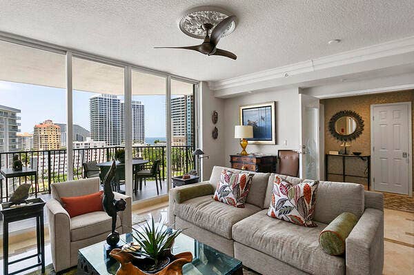 Wide Water views & City views w/ sliding glass doors from every room to large expansive 38' balcony