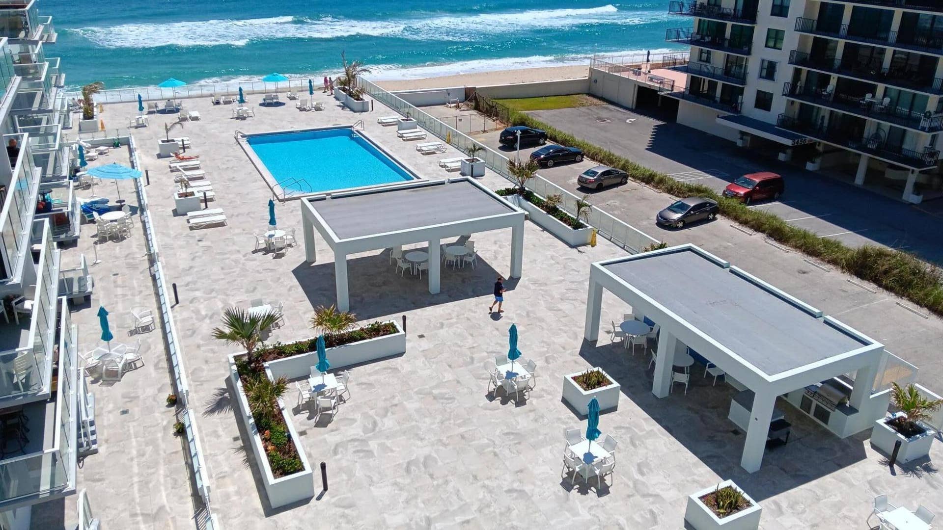 3450 S Ocean Boulevard, #418, Palm Beach, FL 33480 Aerial of Pool & Deck of Patrician