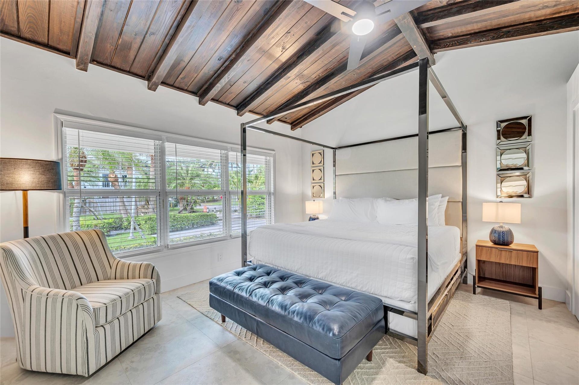 Guest bedroom #2 features vaulted ceiling 2 walk in closets, ceiling fan, and tons of natural light!