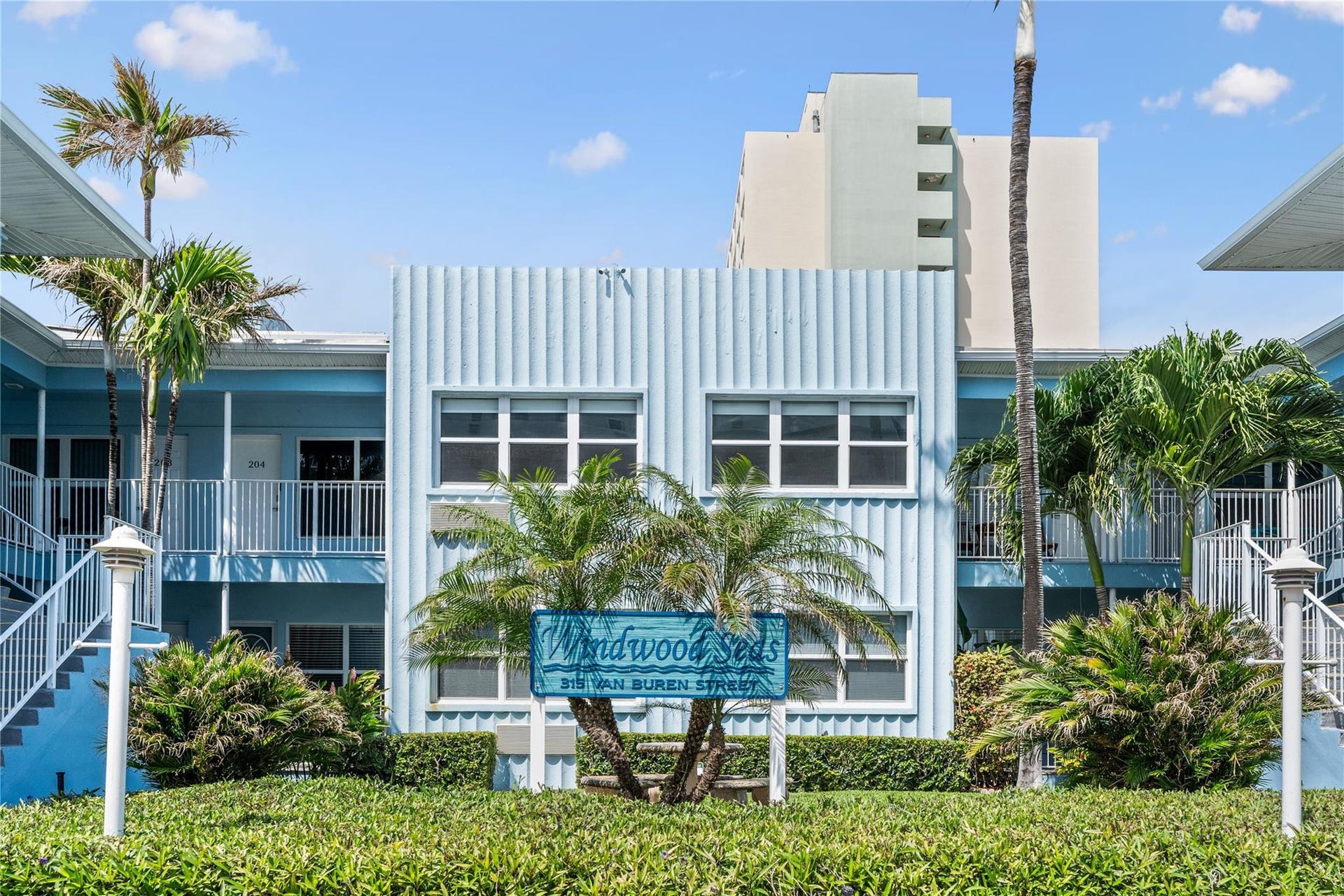315 Van Buren Street, #205B, Hollywood, FL 33019 ALL IMPACT WINDOWS Second floor corner unit