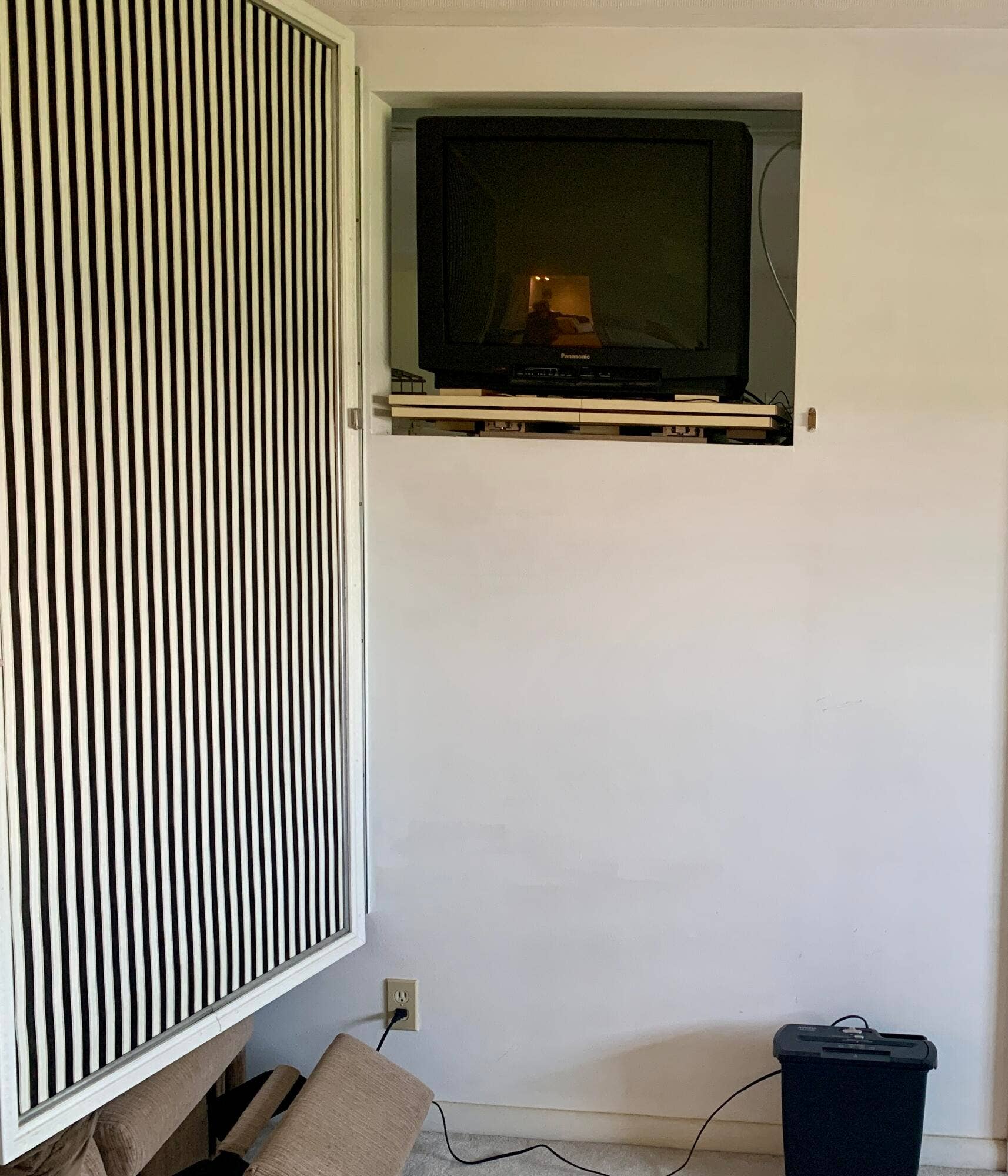 the hidden tv/safe location