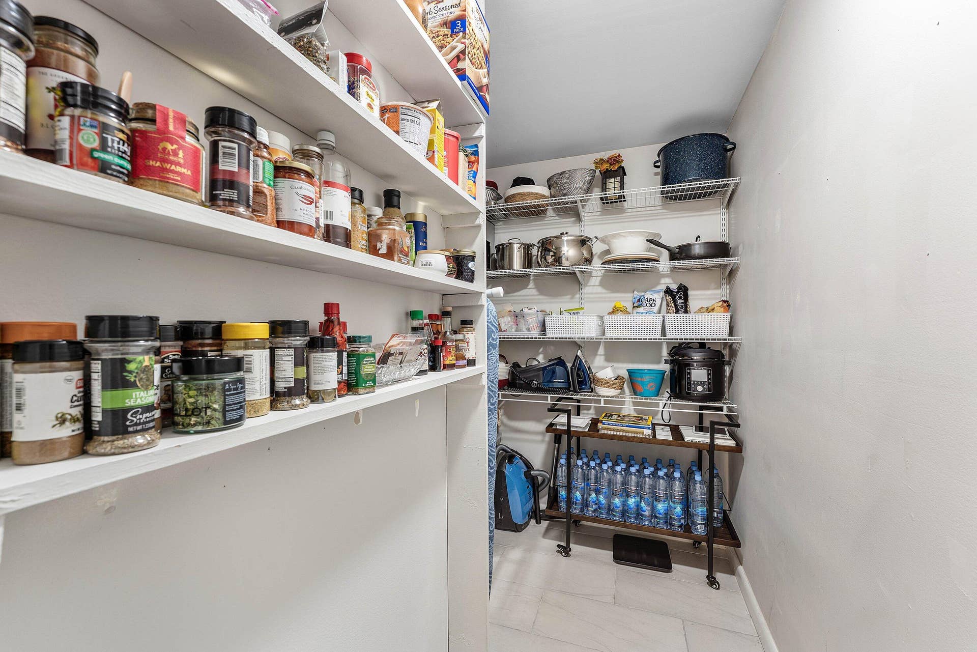 An amazing pantry with lots of storage