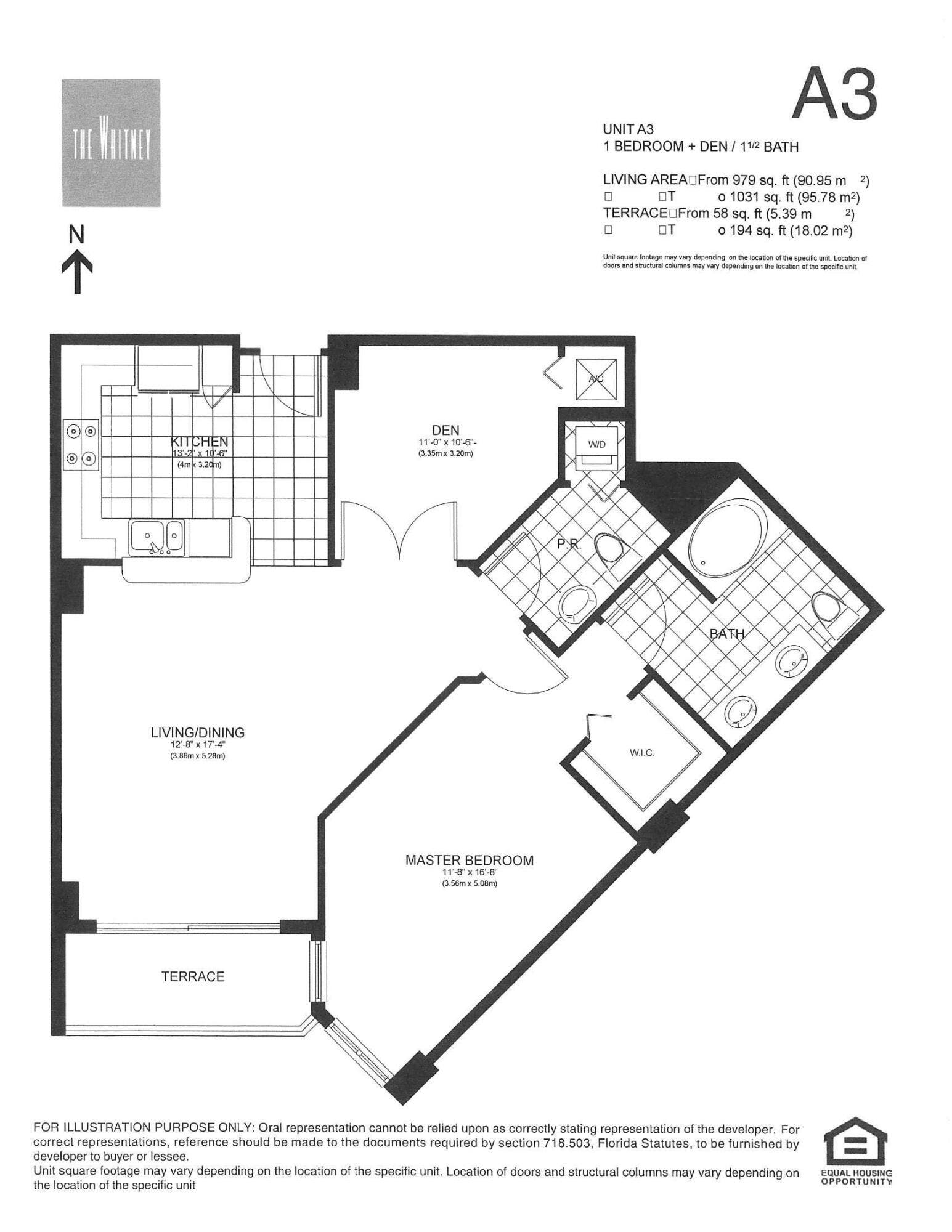 410 EVERNIA Street, #706, West Palm Beach, FL 33401 706 Floorplan