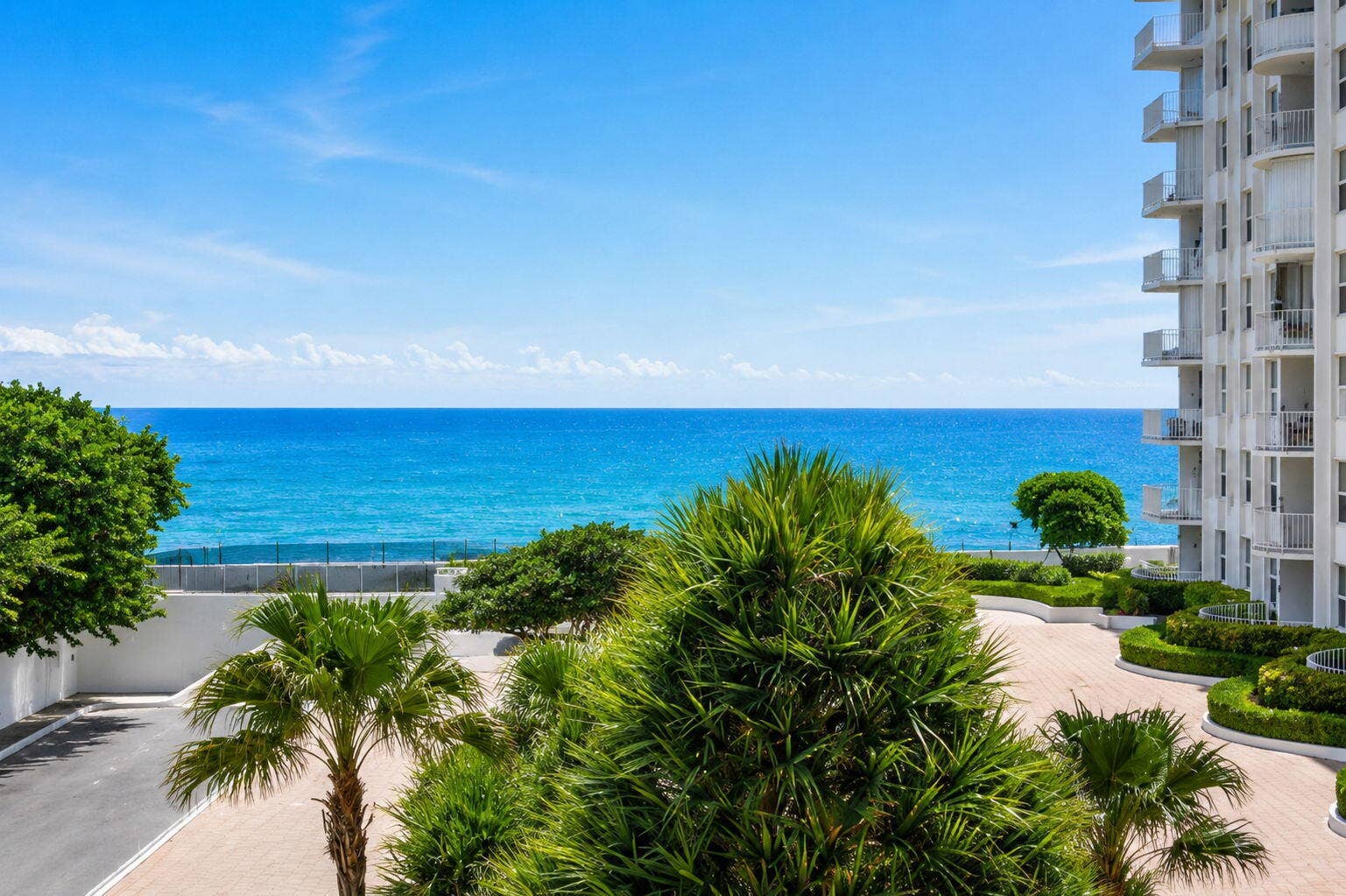 2295 S OCEAN Boulevard, #418, Palm Beach, FL 33480 ocean view from balcony