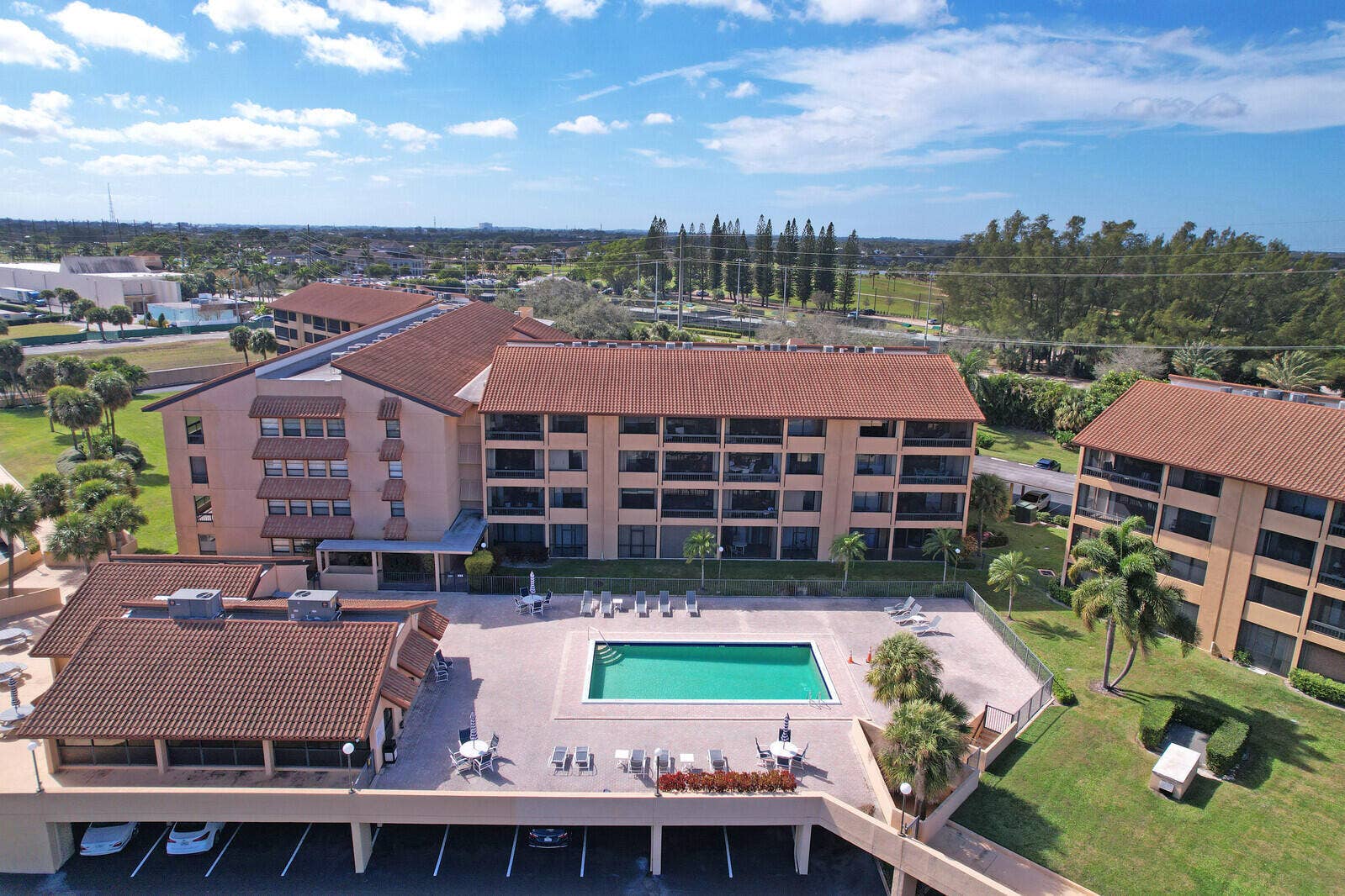 1036 US Highway 1, #224, North Palm Beach, North Palm Beach, FL 33408 Aerial of Pool and Clubhouse