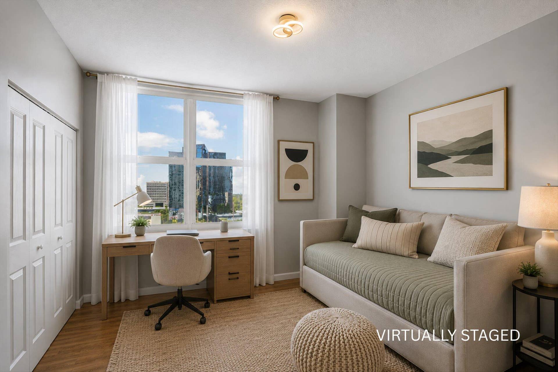Guest Bedroom/Home Office (Virtually Staged)
