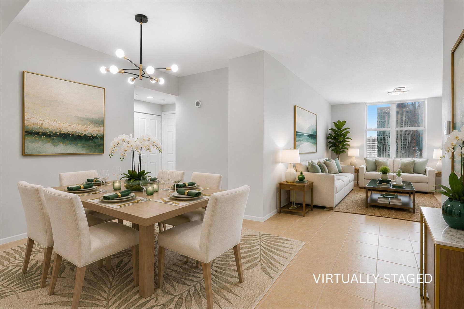 Dining room / Living room (Virtually Staged)