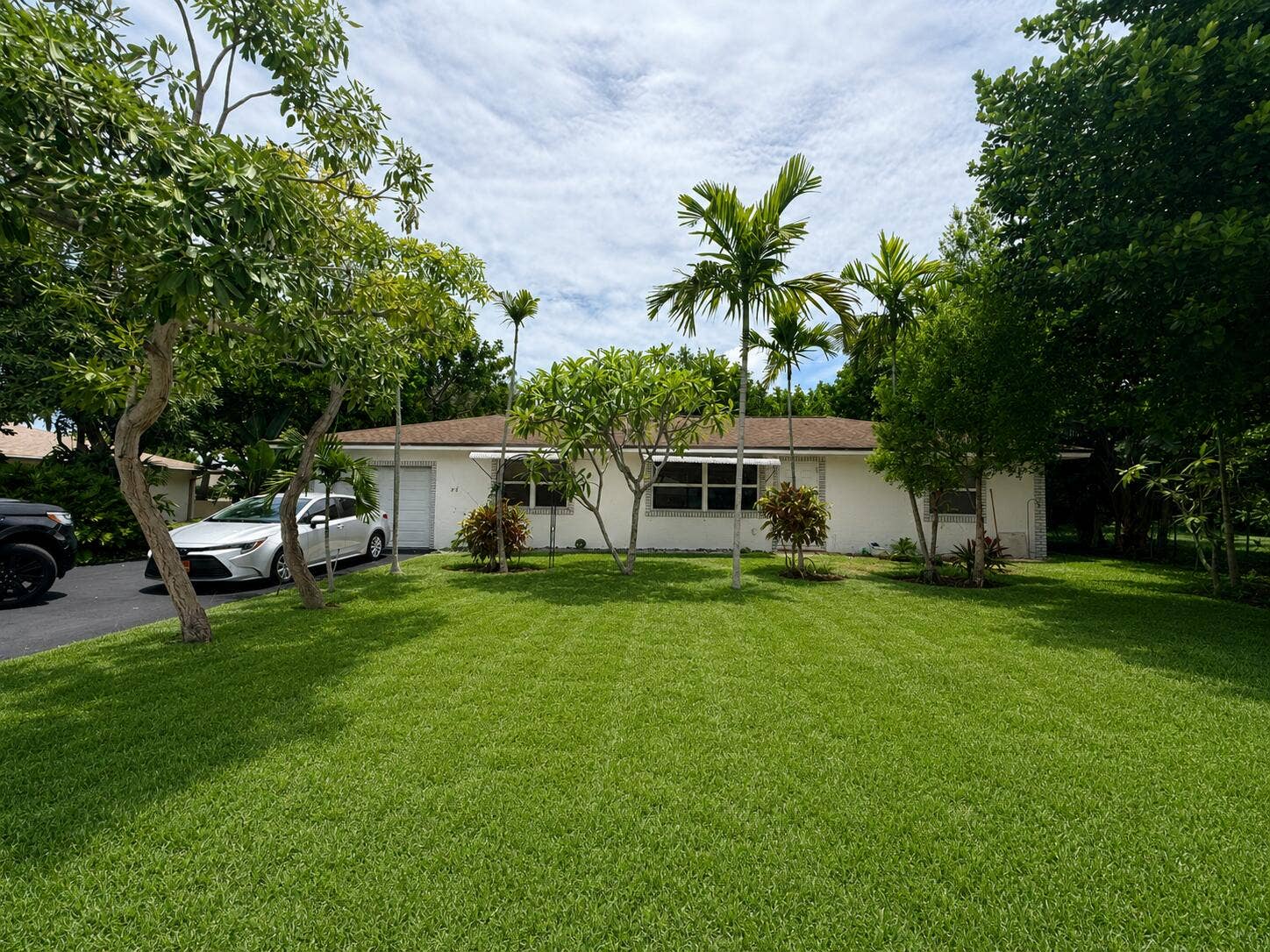 Front with grass