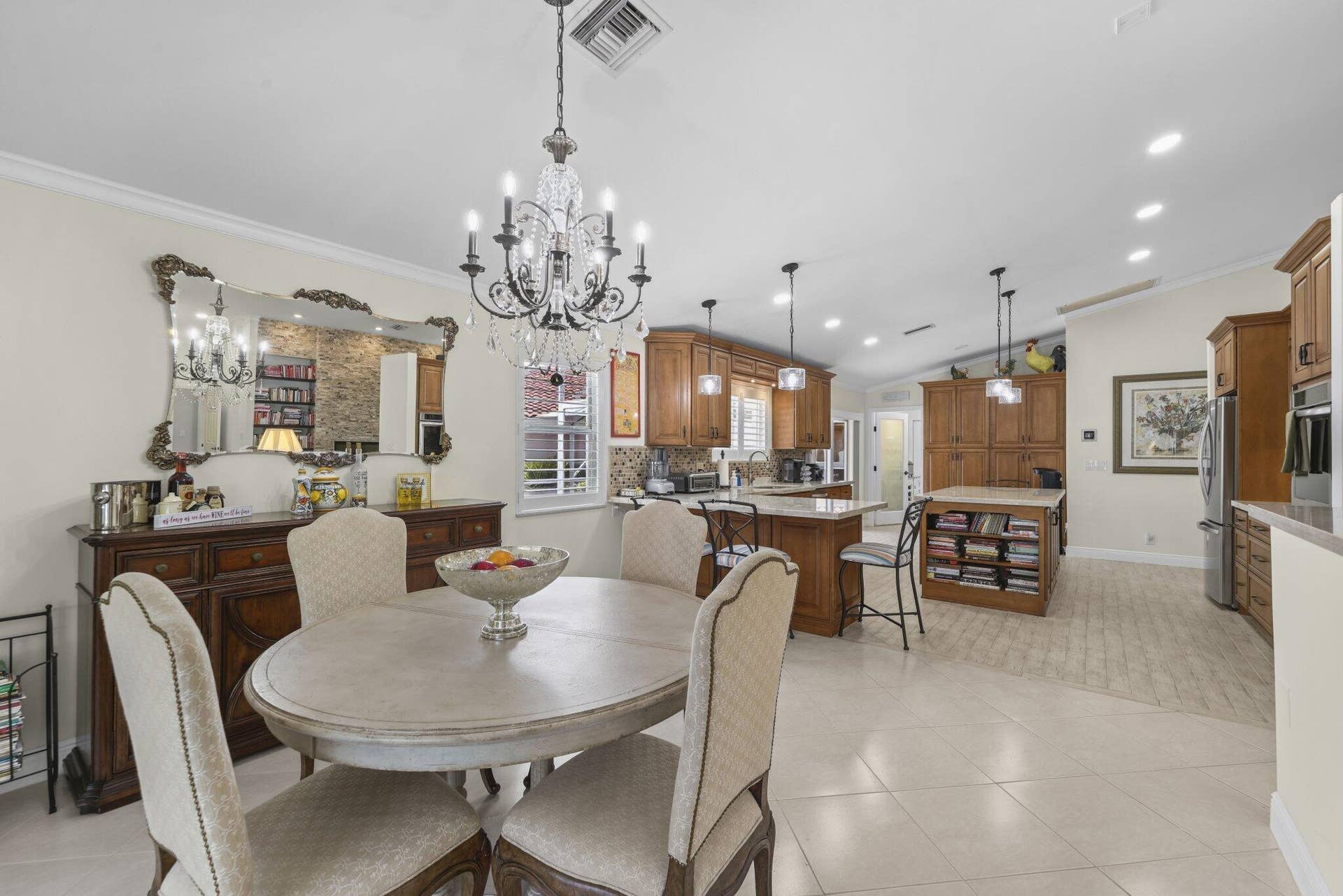 Dining room + kitchen