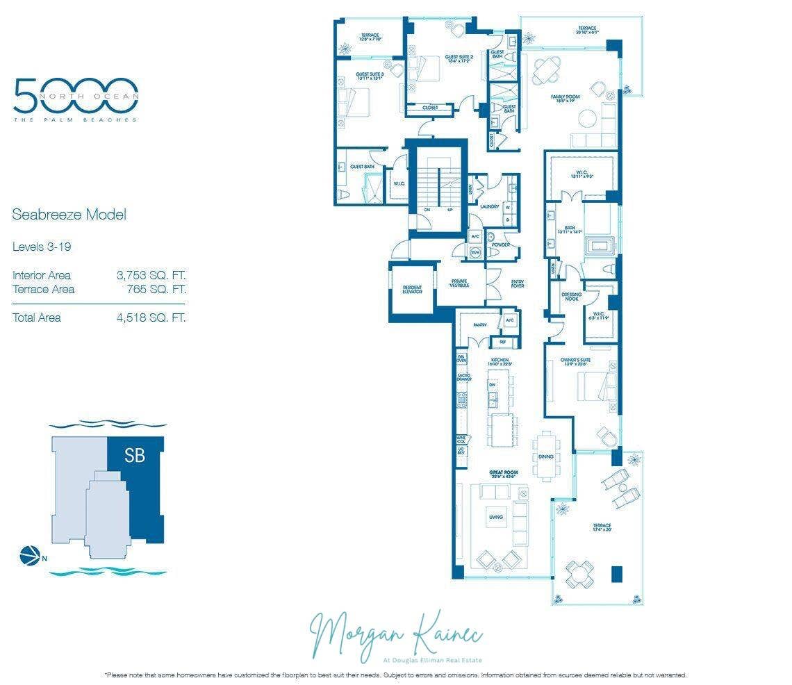 5000 N OCEAN Drive, #603, Singer Island, Singer Island, FL 33404 5000 Seabreeze FP