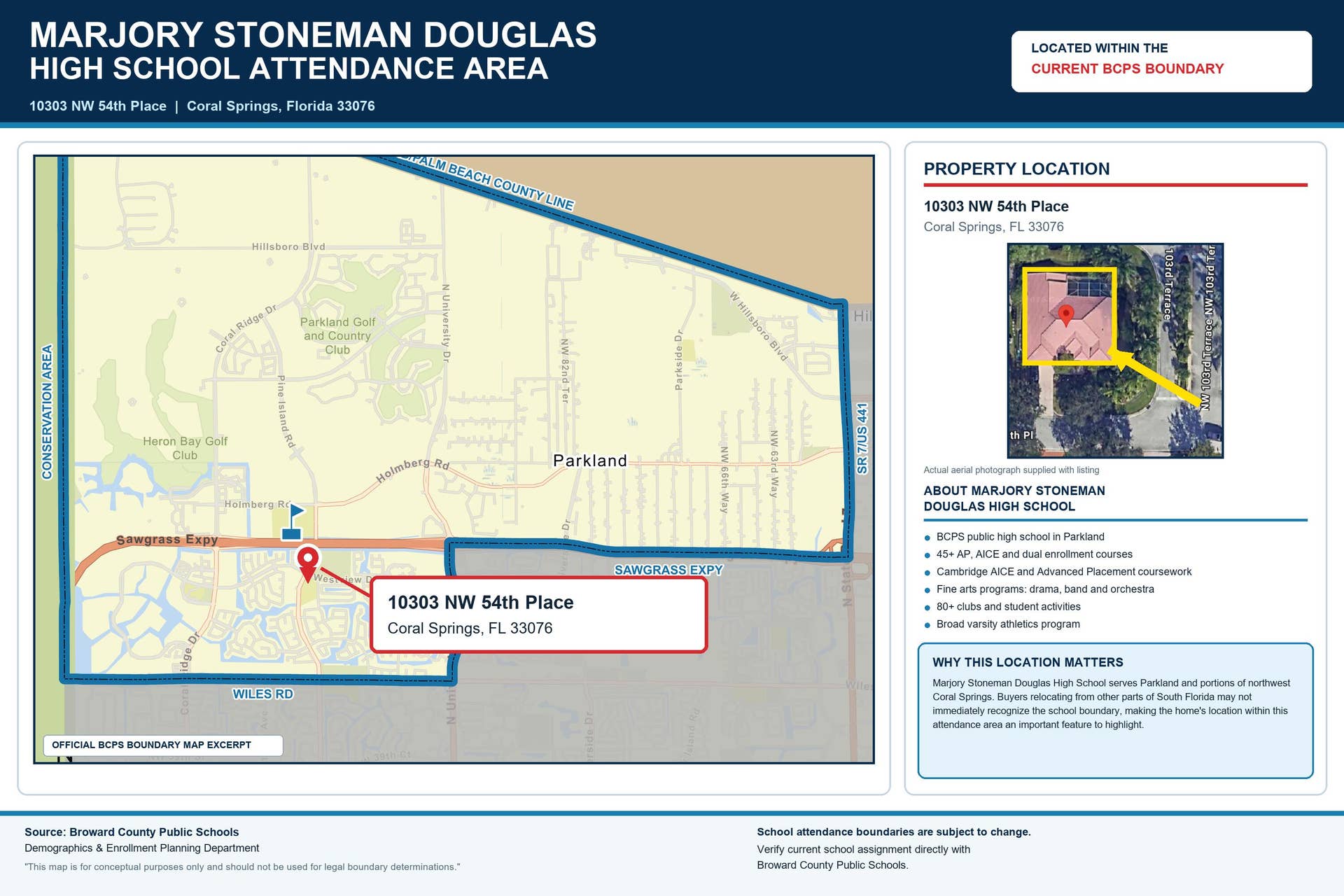 Property Located Within the Marjory Stoneman Douglas High School Attendance Area
