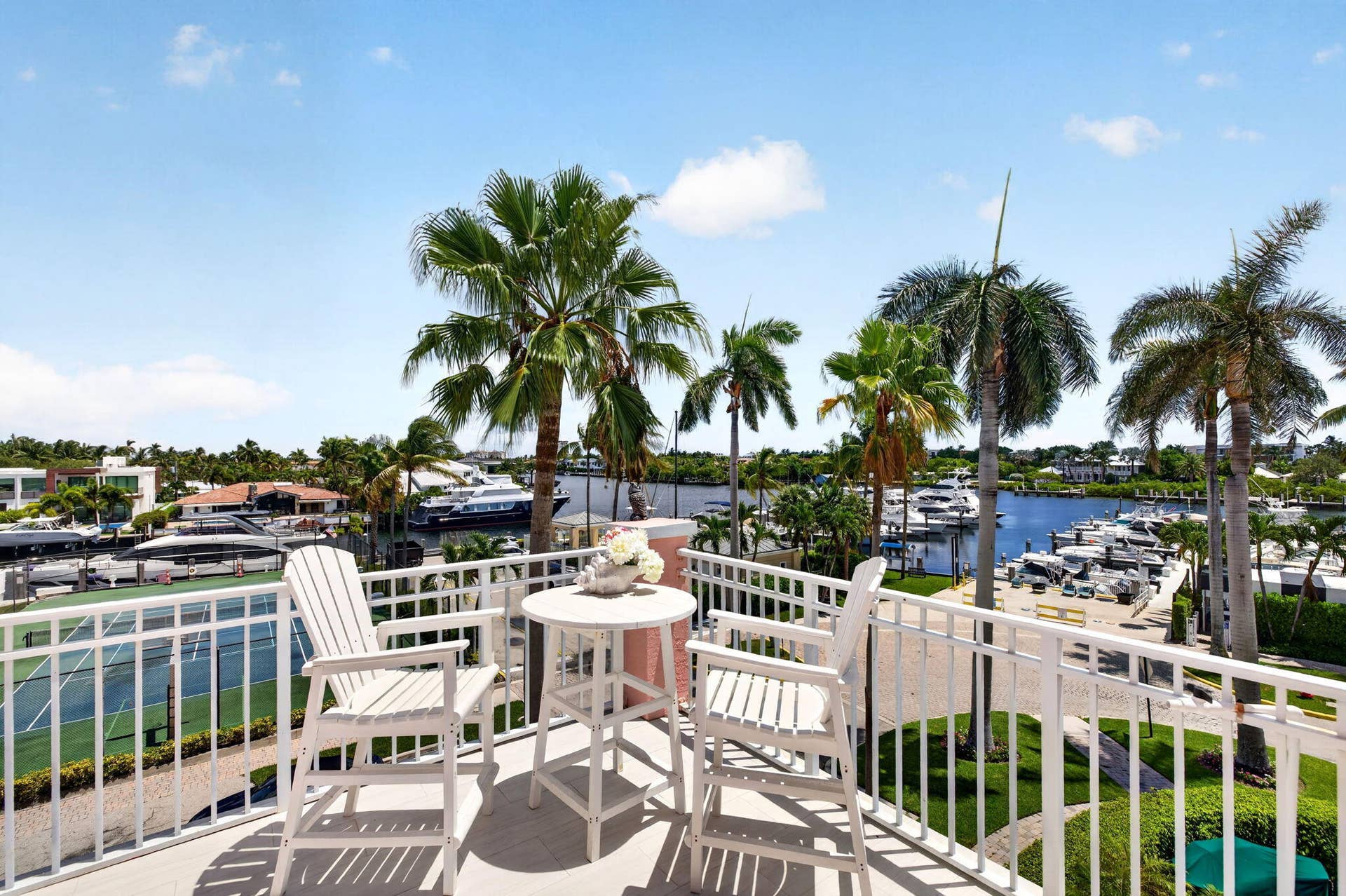 2814 Marina Circle, Lighthouse Point, FL 33064 Balcony off Primary Suite