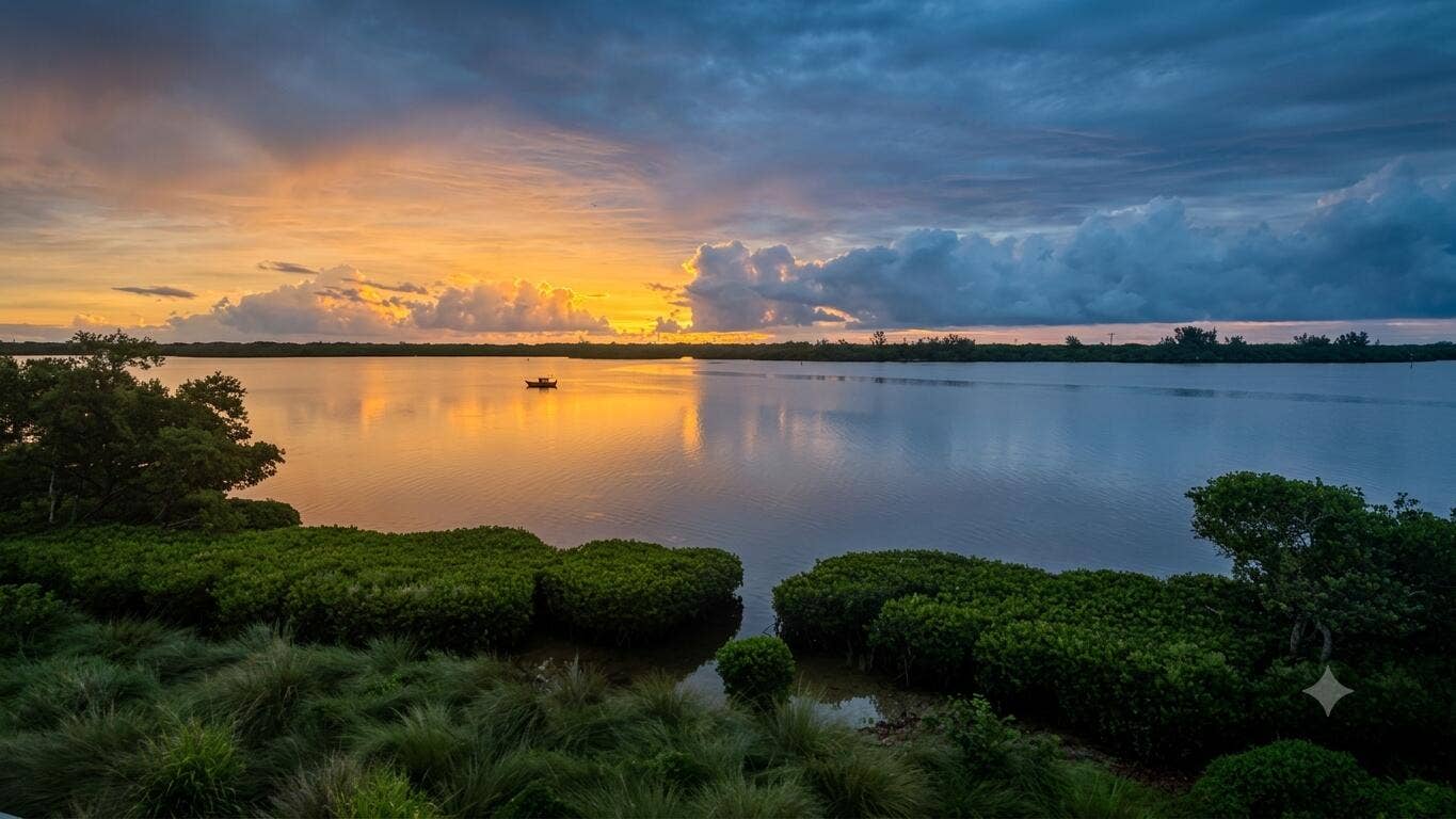 Spectacular sunrise views.