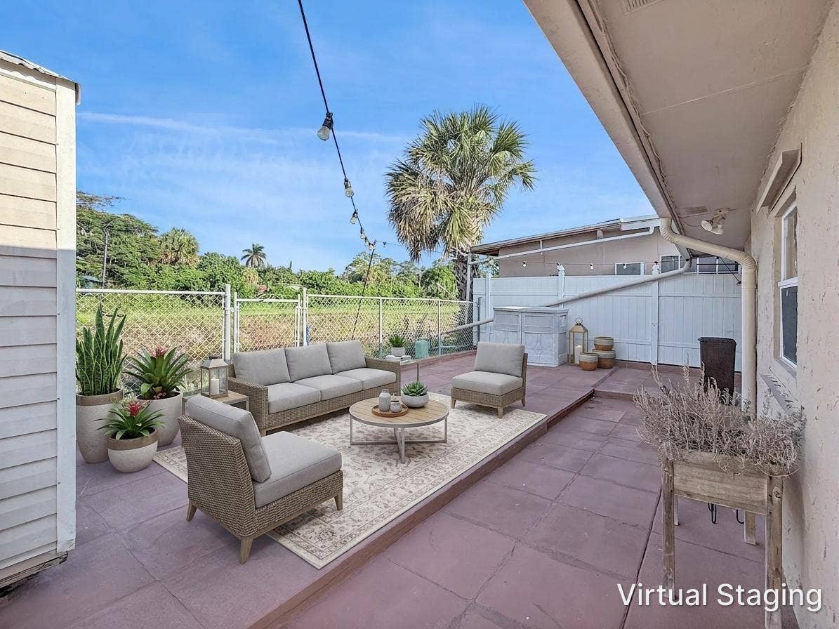 5365 Cannon Way, West Palm Beach, FL 33415 Back Patio Virtually Staged