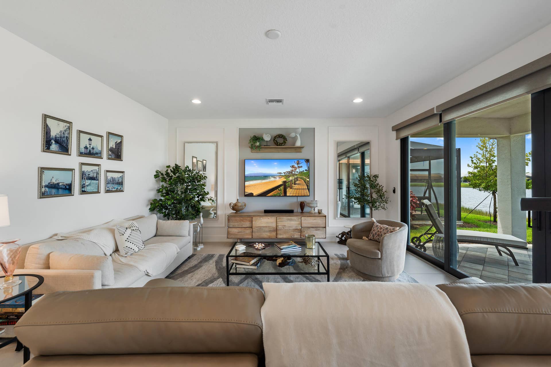 12454 SW Alongshore Drive, Port St Lucie, FL 34987 Mounted TV with Accent Wall