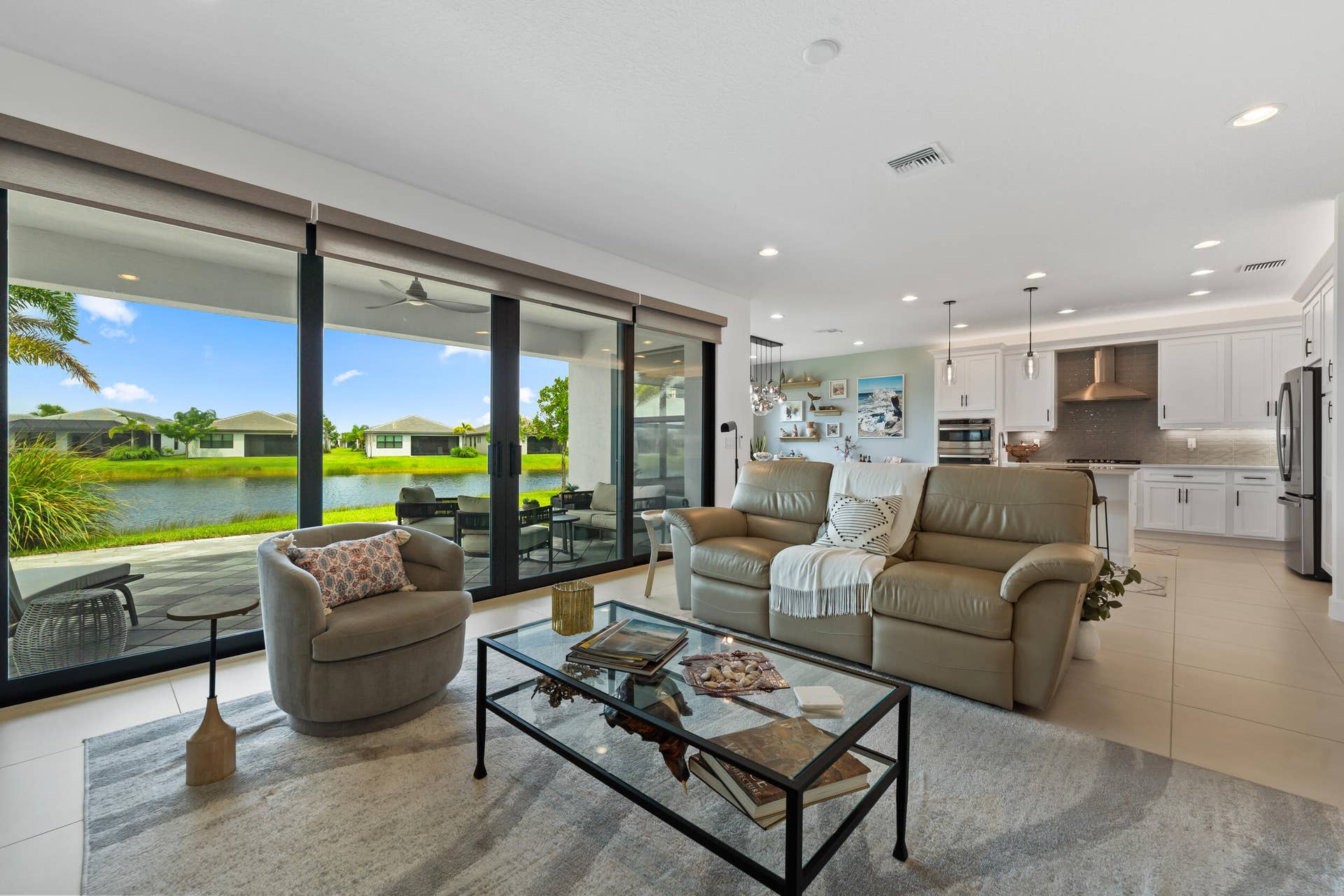 12454 SW Alongshore Drive, Port St Lucie, FL 34987 Living room overlooking lake