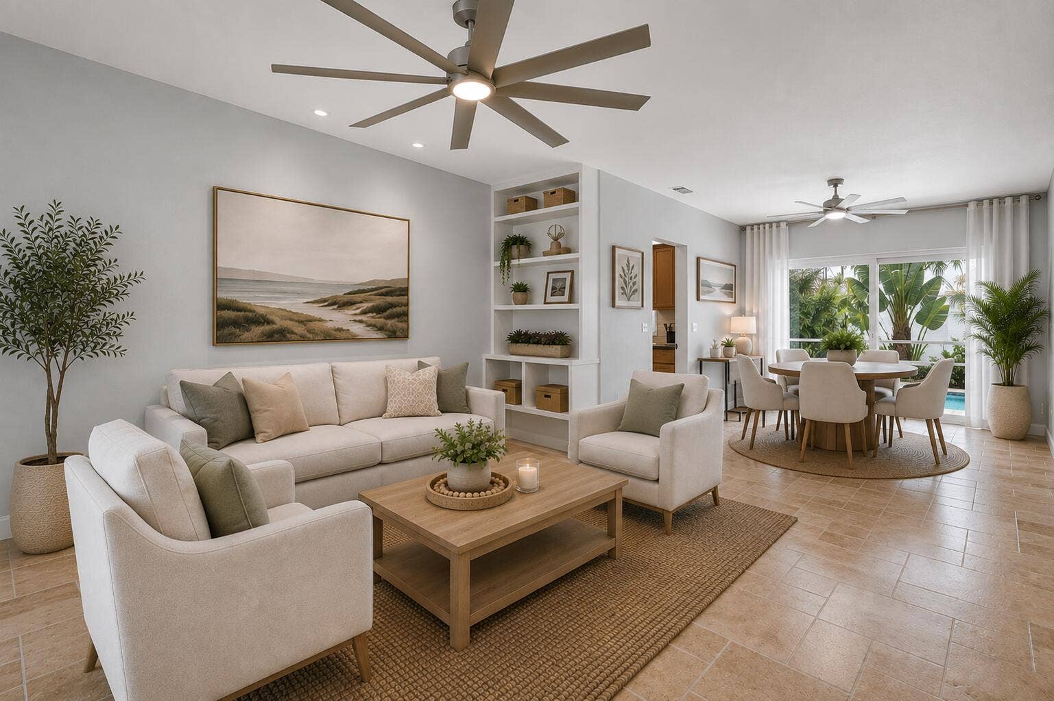 611 SE 9TH Avenue, Pompano Beach, FL 33060 Virtually Staged Living Area