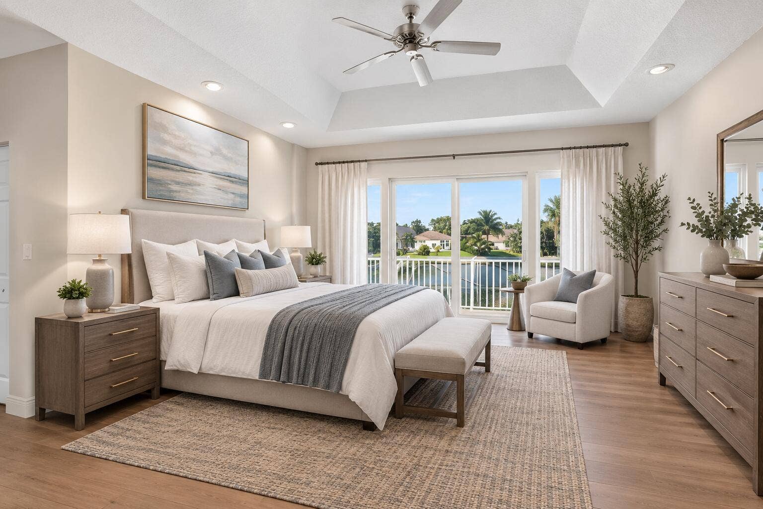 Primary Bedroom - Staged