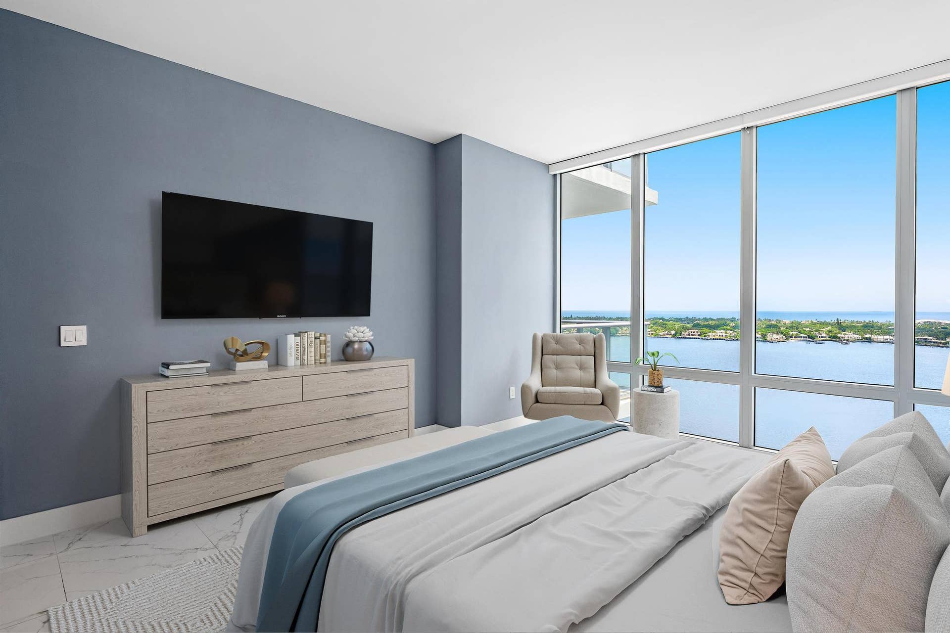 1 Water Club Way, #1604, North Palm Beach, FL 33408 Virtually staged primary