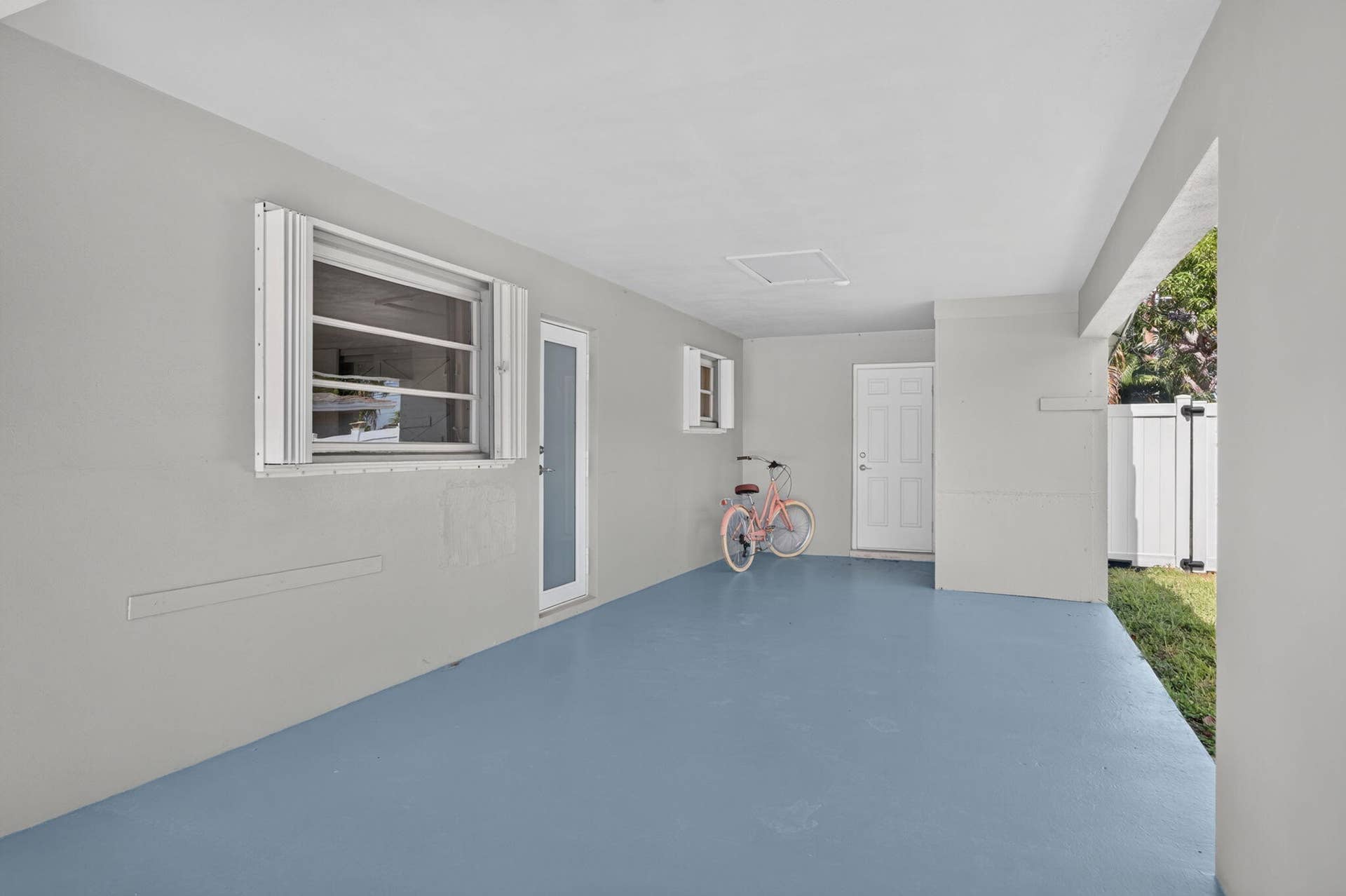 Carport has Storage Closet