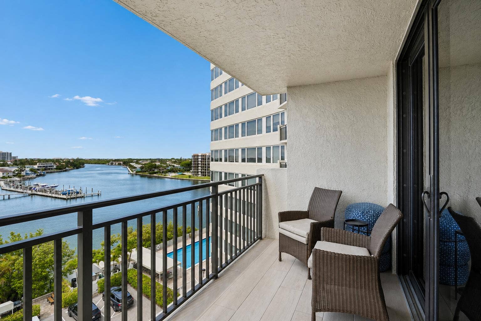 3912 S Ocean Boulevard, #704, Highland Beach, FL 33487 Lanai Overlooking the Intracoastal