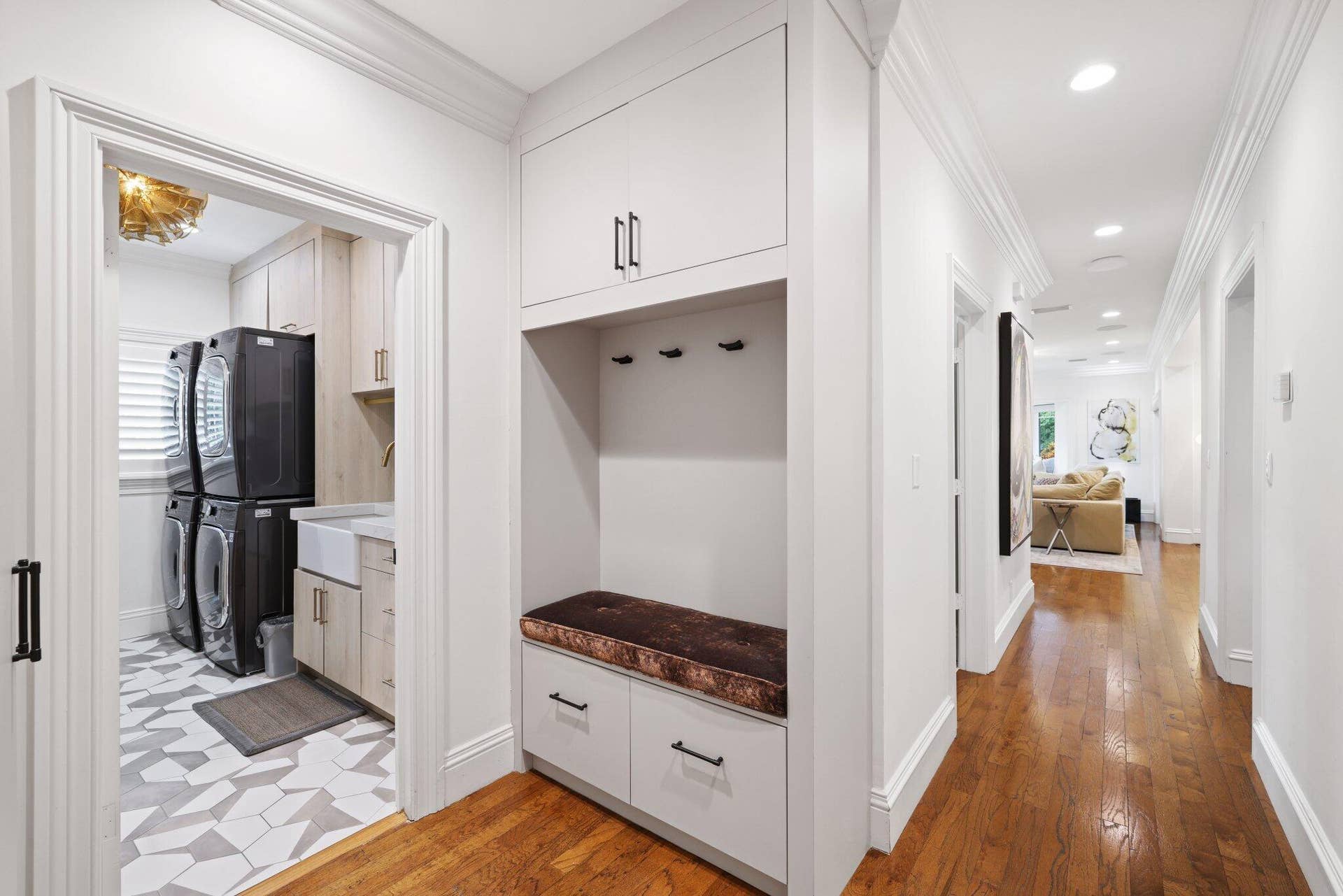 hall to bathroom/laundry