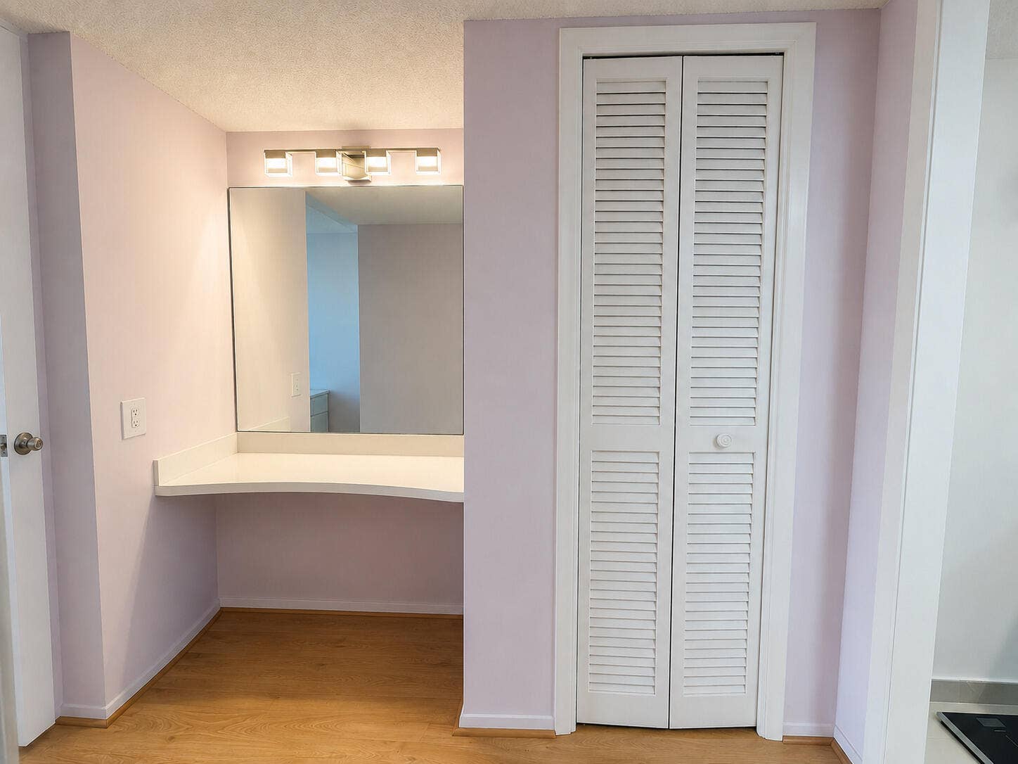 3001 S Course Drive, #406, Pompano Beach, FL 33069 Vanity and Linen Closed inside the Bedroom