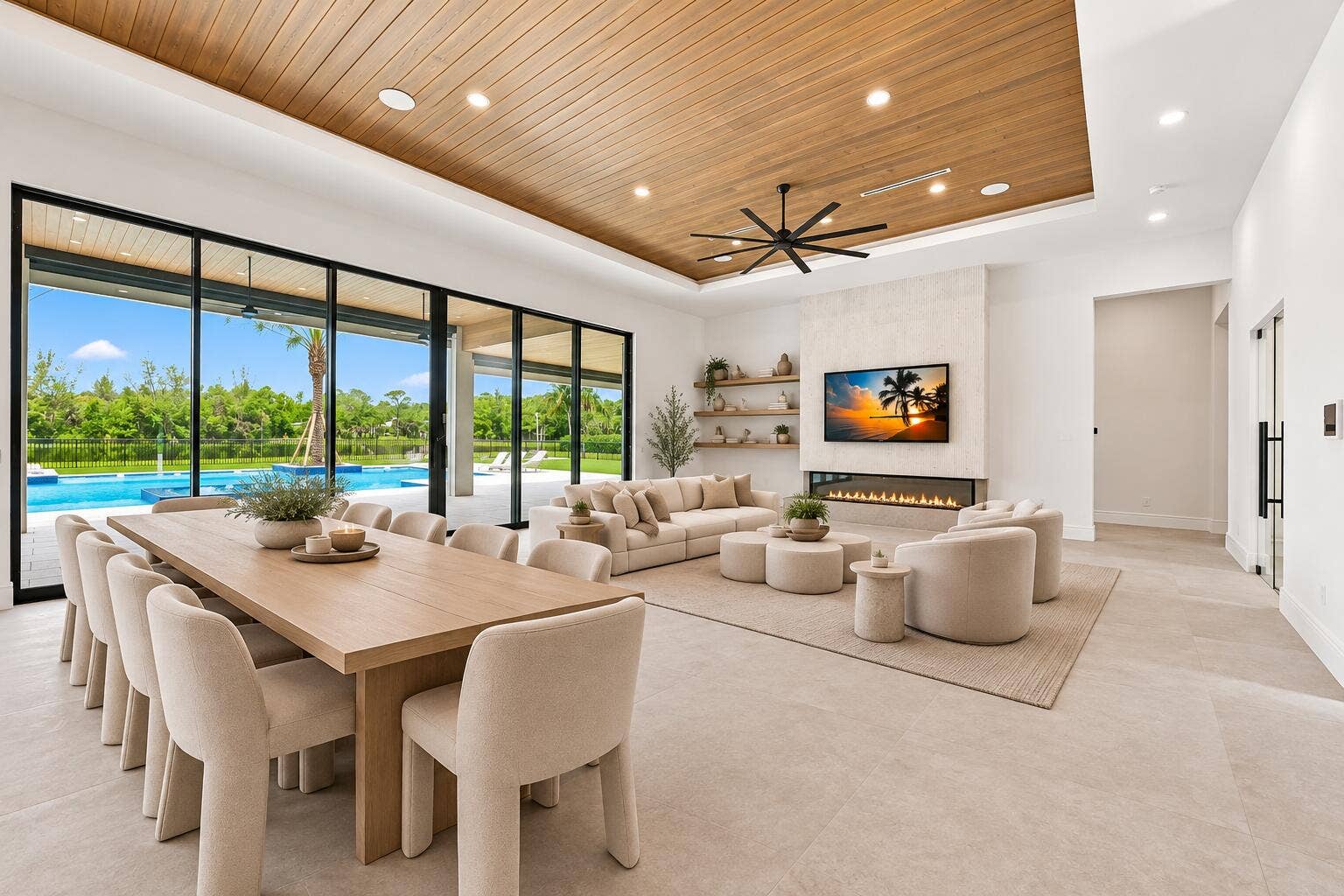 5593 Reynolds Road, Lake Worth, FL 33449 Virtually Staged Dinning/ Living