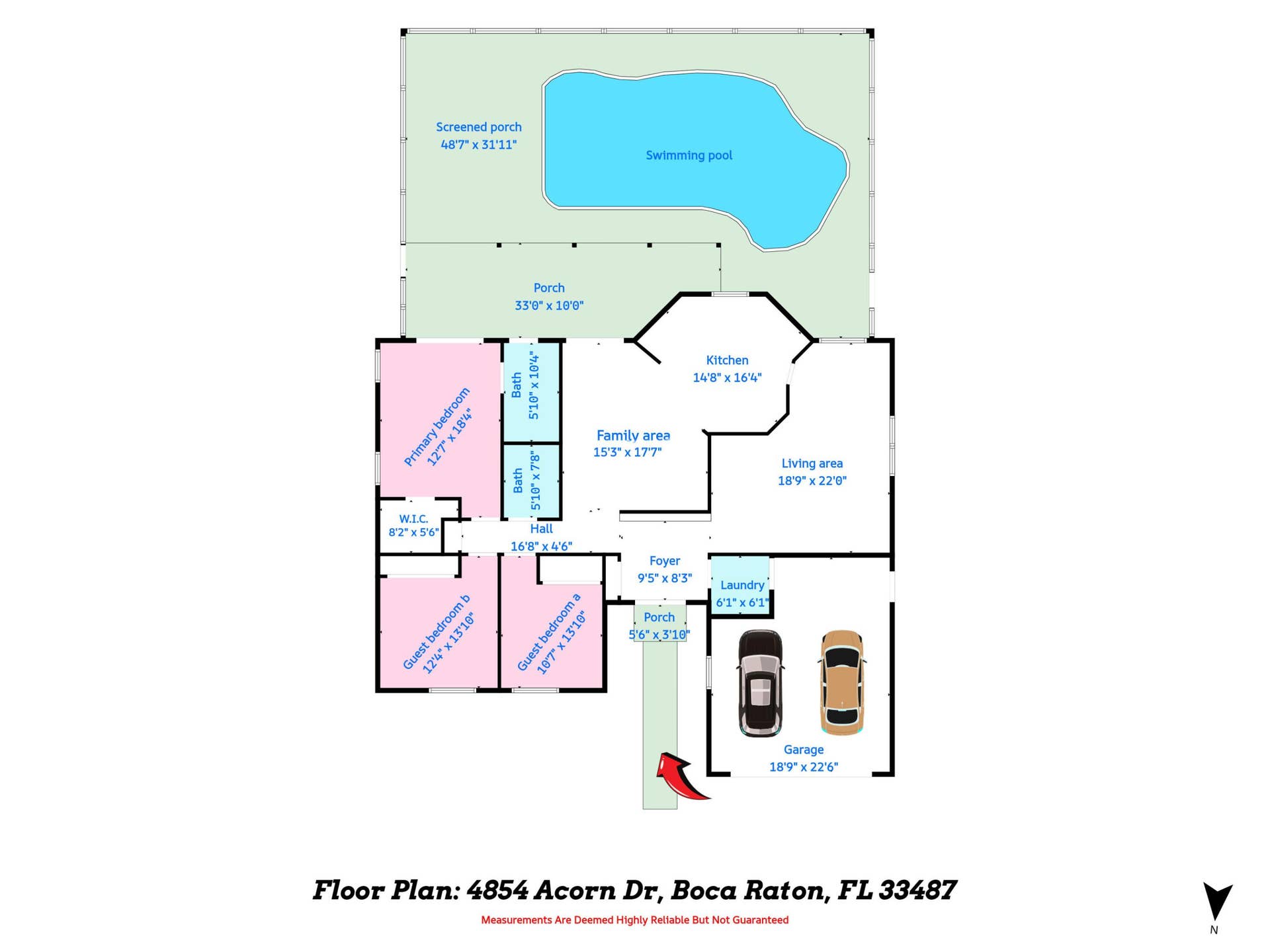 4854 ACORN Drive, Boca Raton, FL 33487 2 Floor Plan