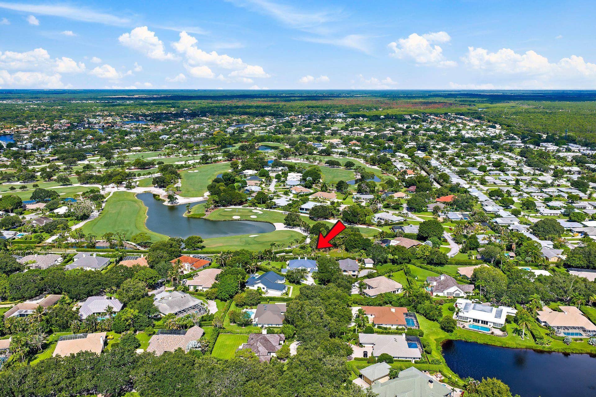 9906 SE Mahogany Way, Jupiter, FL 33469 Aerial View