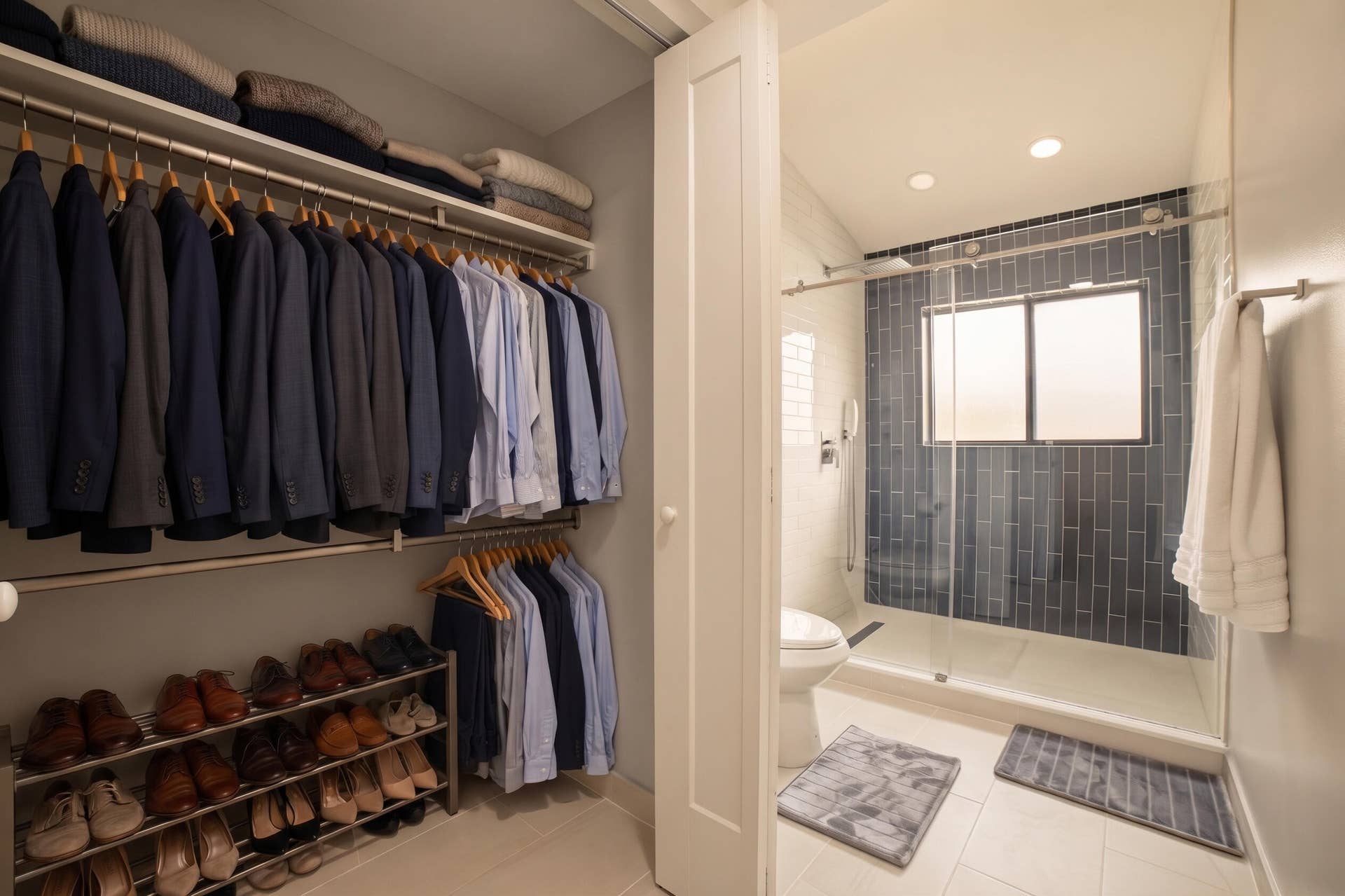 Virtual staging on closet