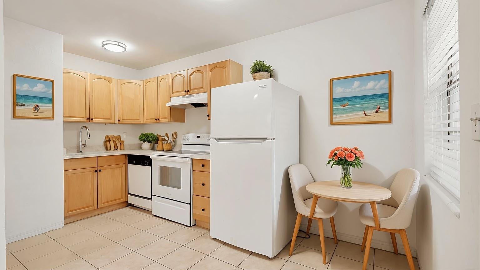 709 SE 15TH Street, #1, Fort Lauderdale, Fort Lauderdale, FL 33316 Virtually Staged Eat-In Kitchen