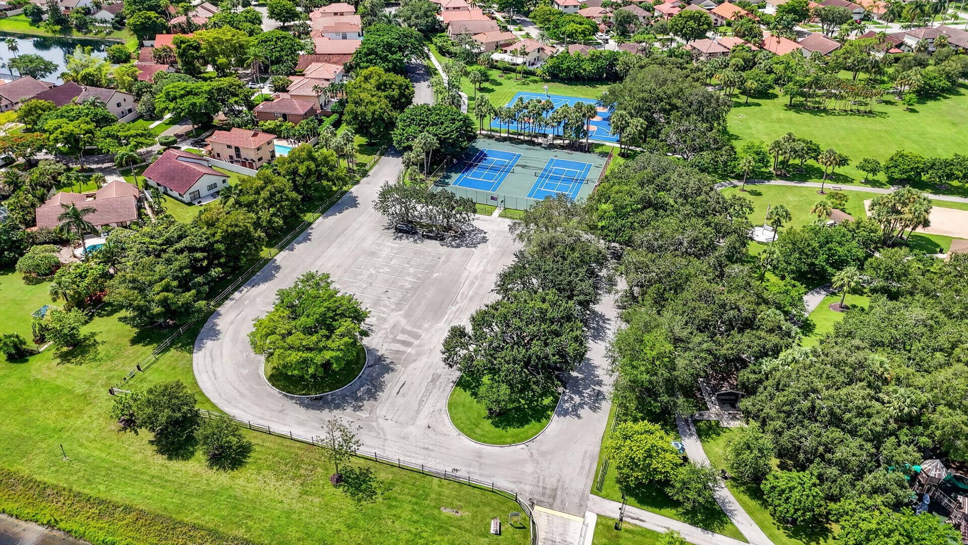 12 acre park with playground for the kiddos.