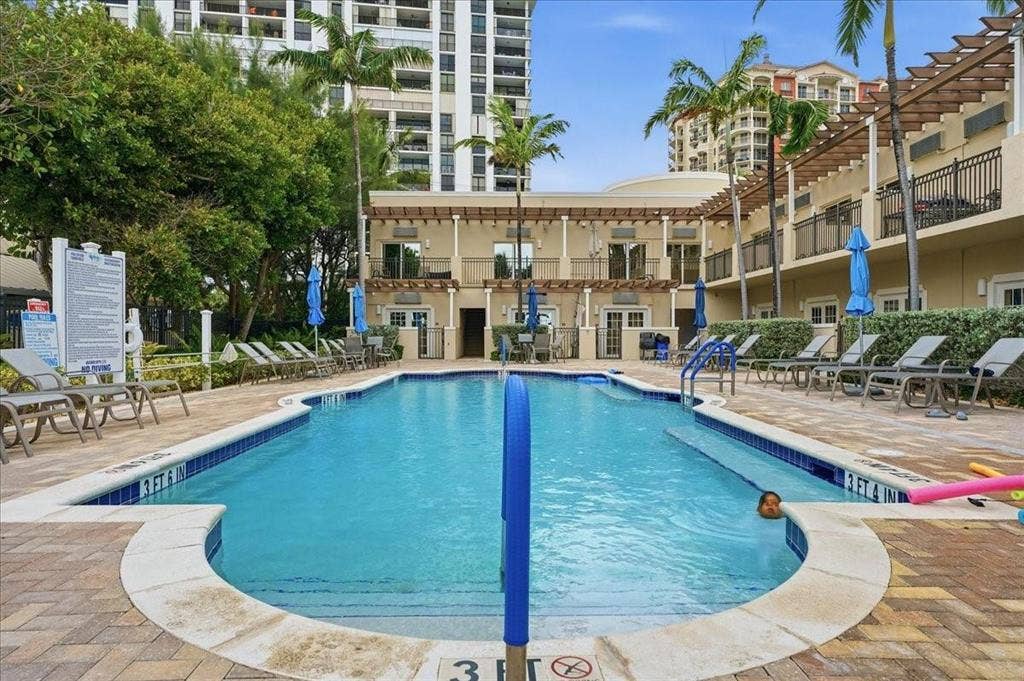 2001 N OCEAN Boulevard, #1106, Fort Lauderdale, FL 33305 Beach front swimming pool.