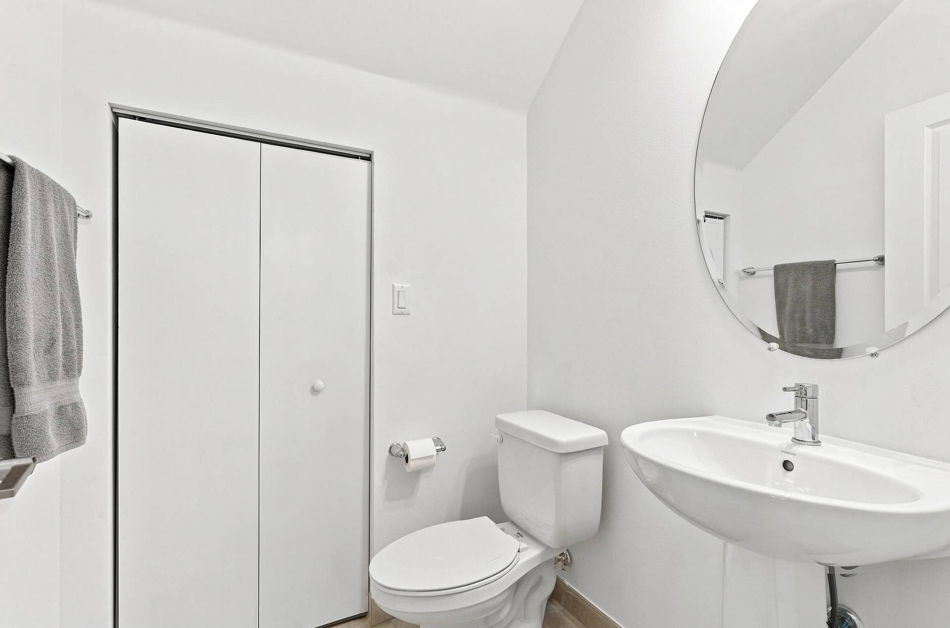 Half bath and closet.
