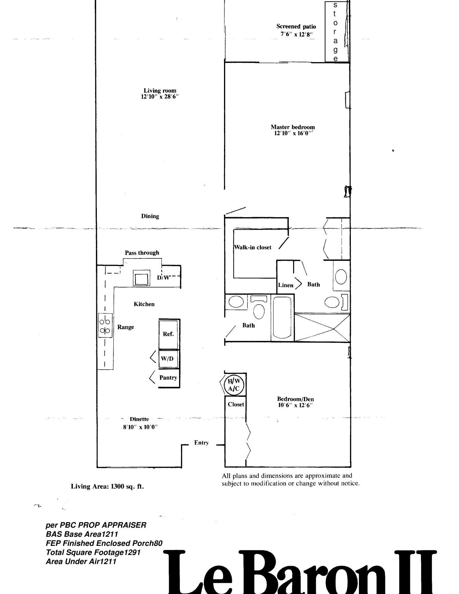 5810 ARECA PALM, #B, Delray Beach, FL 33484 LE BARON VILLA - MIDDLE UNIT