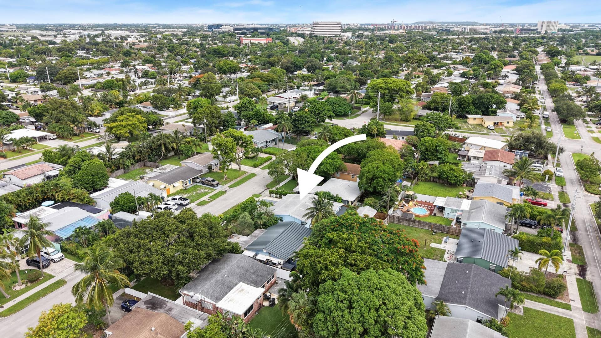 5296 NE 2nd Terrace, Oakland Park, FL 33334 Aerial View