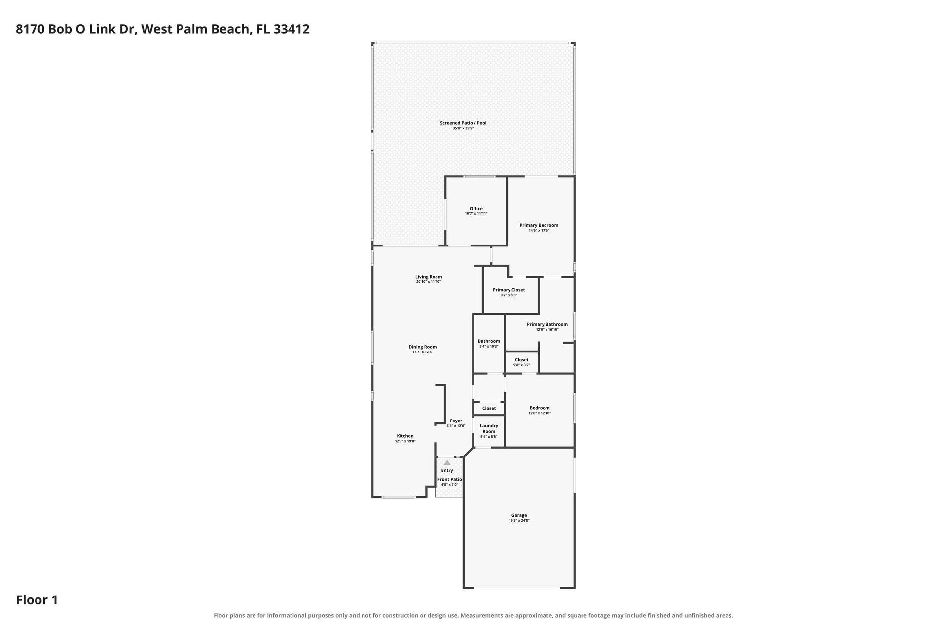 8170 Bob-O-Link Drive, West Palm Beach, FL 33412 floorplan