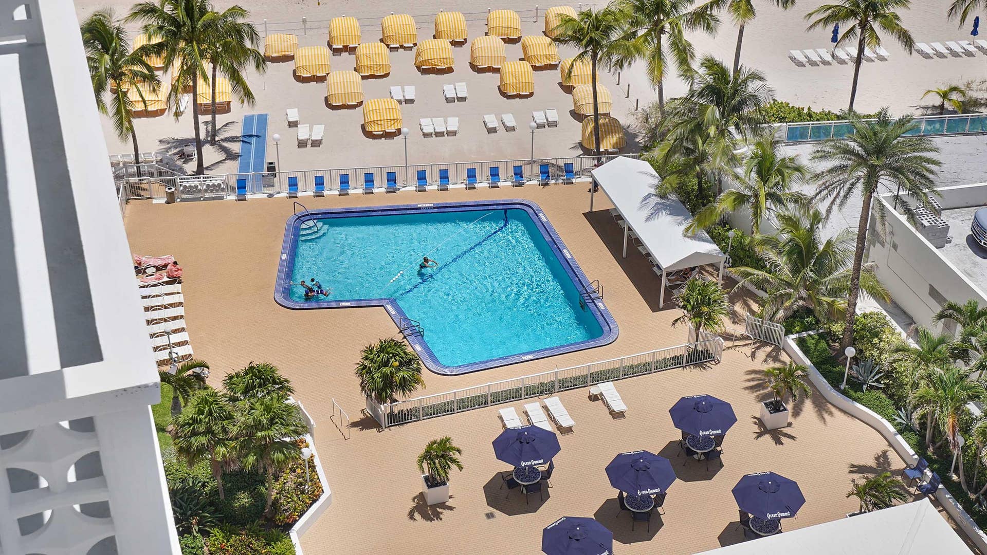 pool view from the balcony