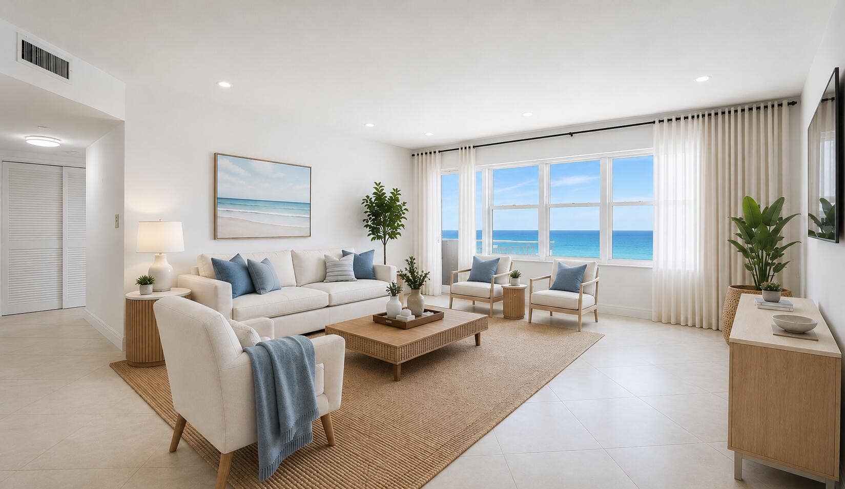 living room - virtually staged