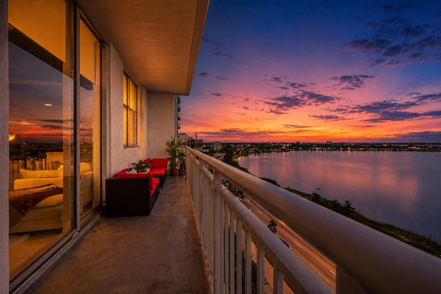 300 S Australian Avenue, #907, West Palm Beach, FL 33401 35-print-Twilight Balcony