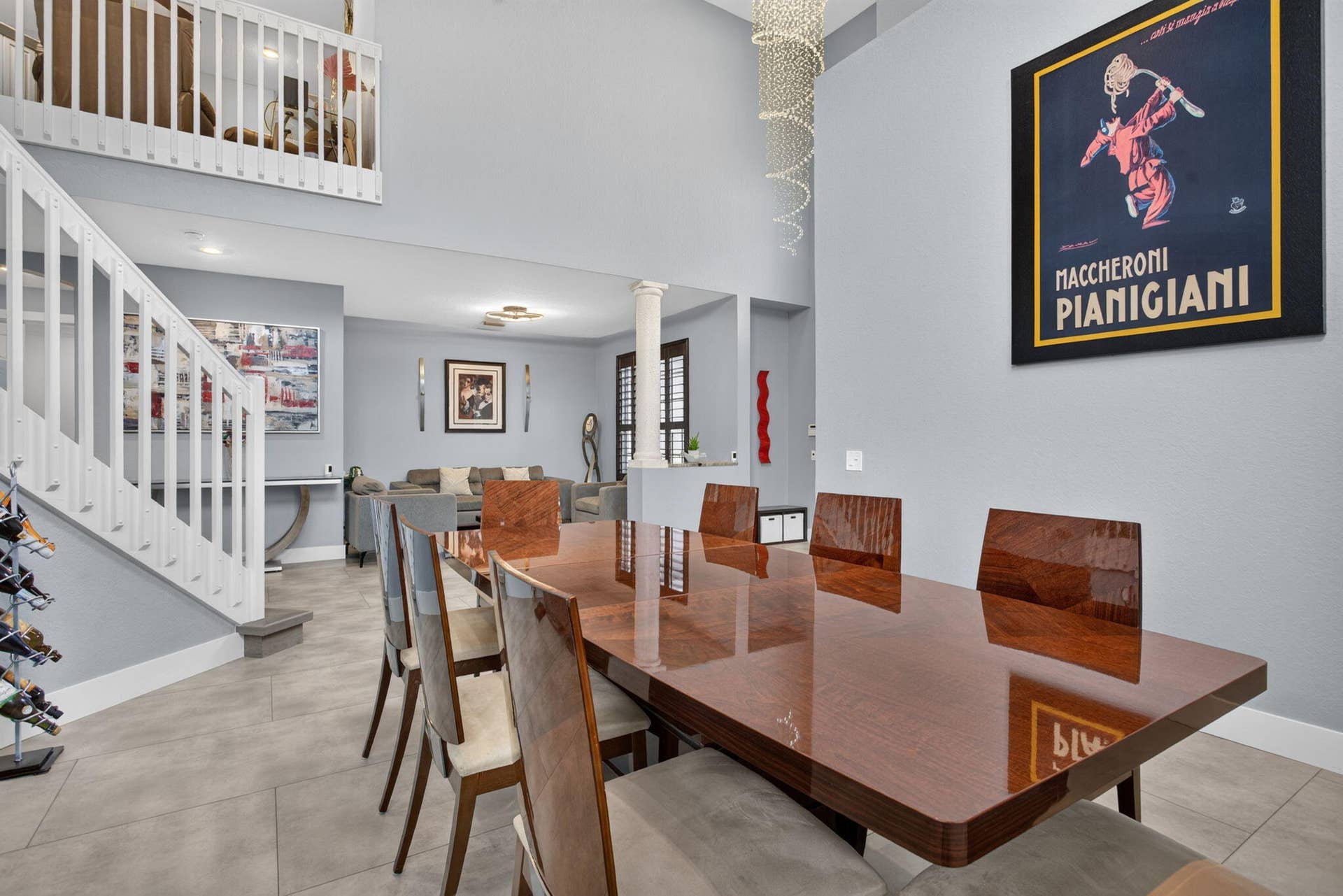577 NW 120TH Drive, Coral Springs, FL 33071 Spacious dining room with plantation shutters and volume ceilings