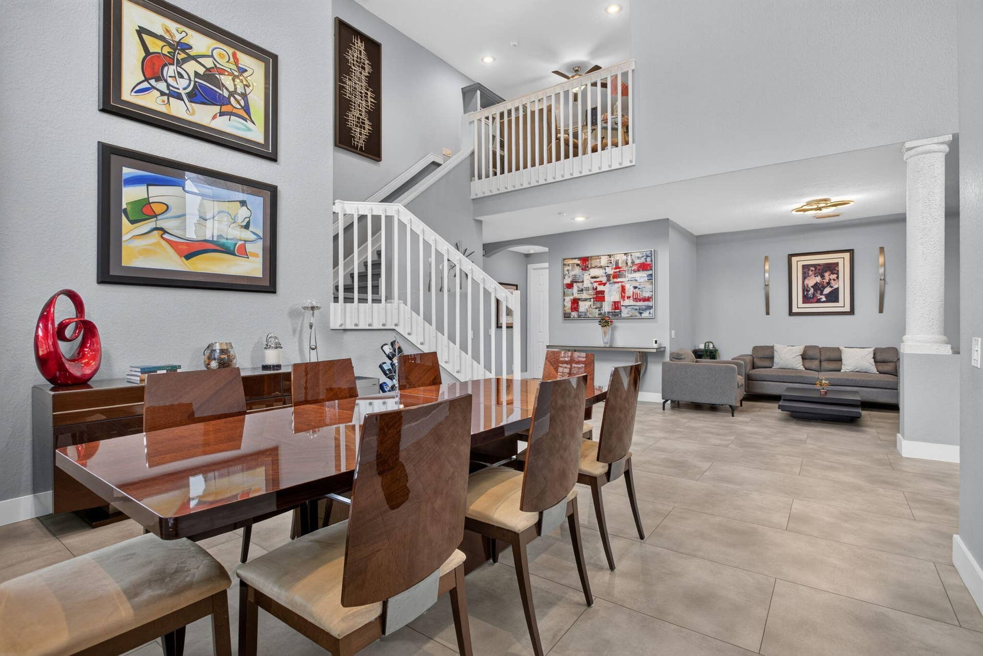 577 NW 120TH Drive, Coral Springs, FL 33071 Spacious dining room with plantation shutters and volume ceilings