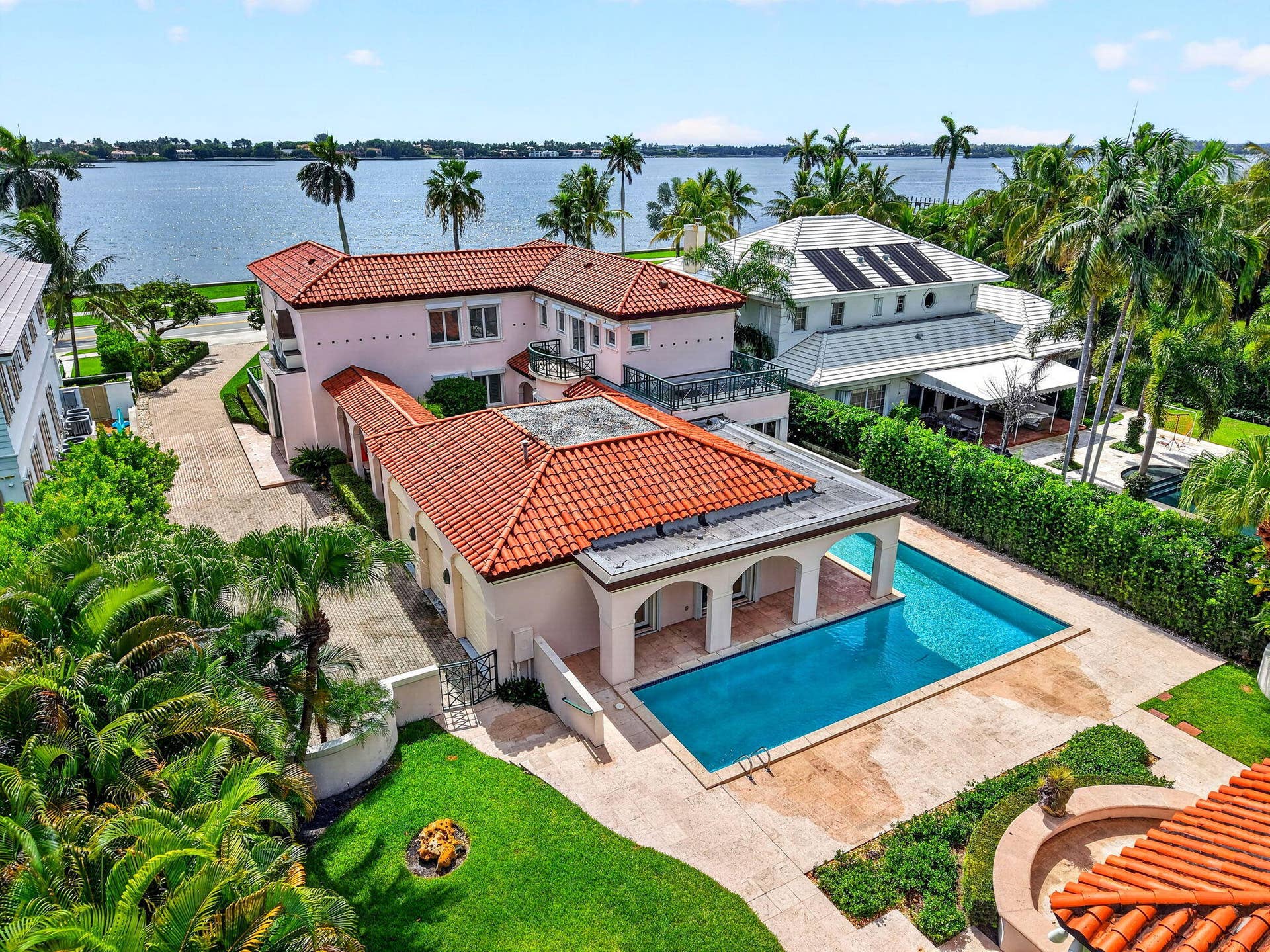 5011 S FLAGLER Drive, West Palm Beach, FL 33405 Stunning aerial view, waterfront setting